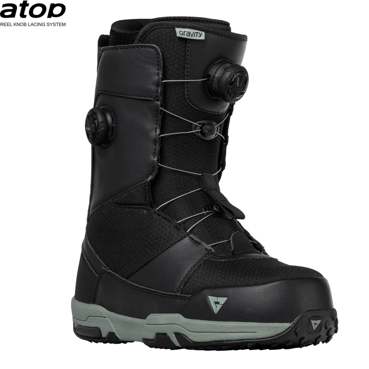 Chaussures de snowboard Gravity MANUAL Dual Atop Noir/Sage