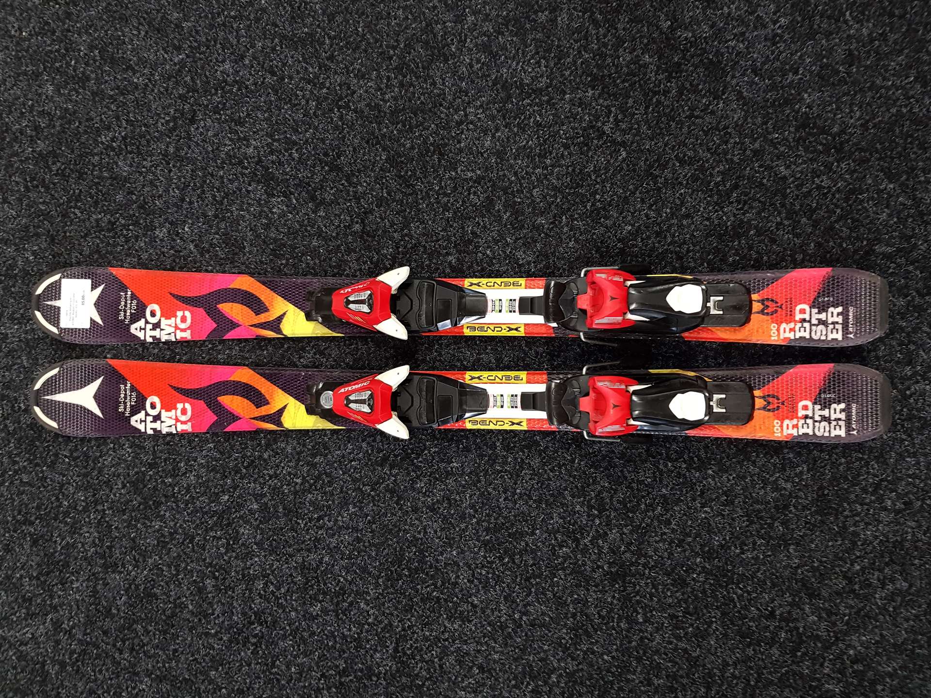 Gebrauchte Kinderski ATOMIC Redster + Atomic XTE 45 Bindungen
