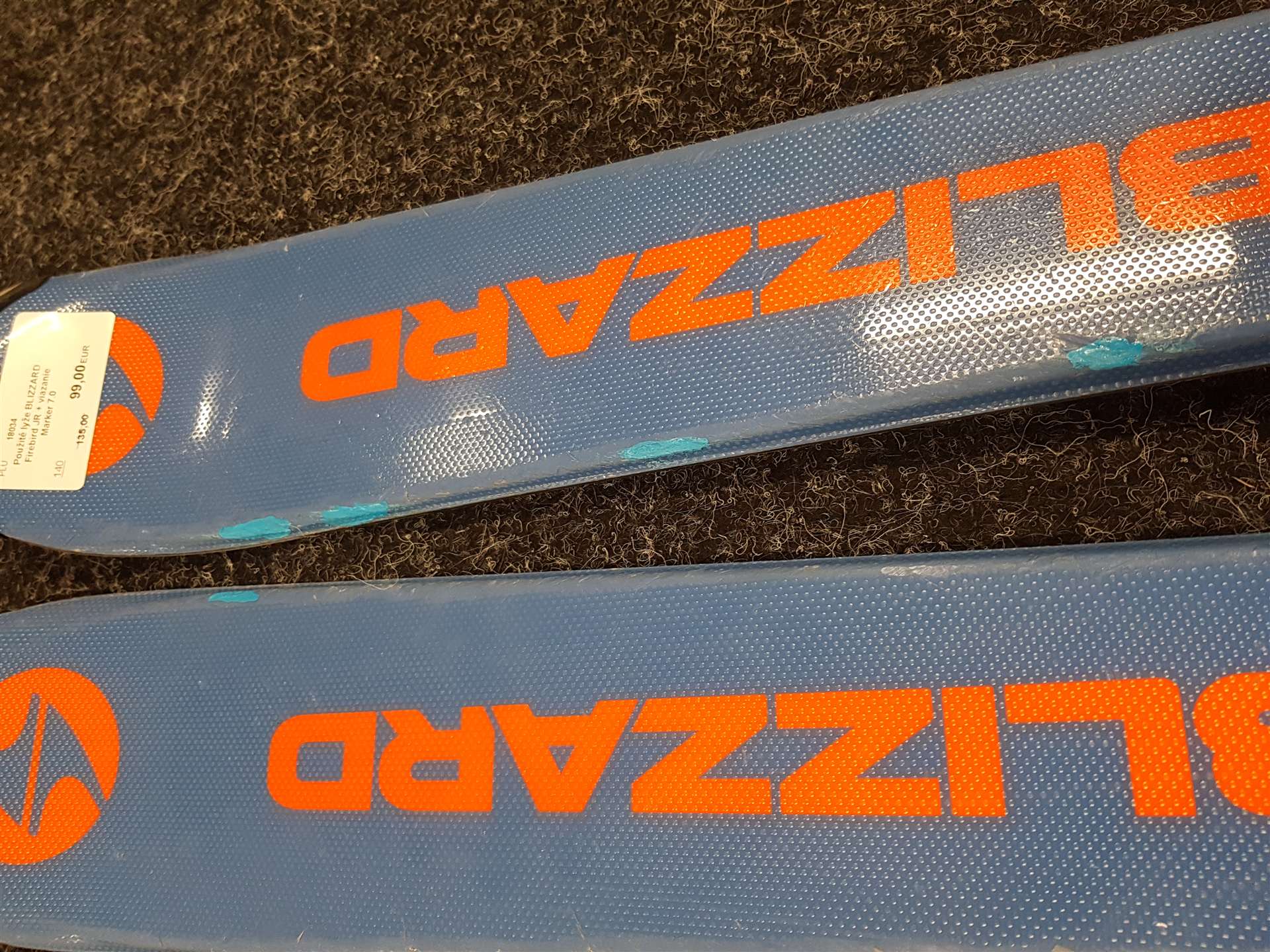 Gebrauchte Ski BLIZZARD Firebird JR + Bindungen Marker 7.0