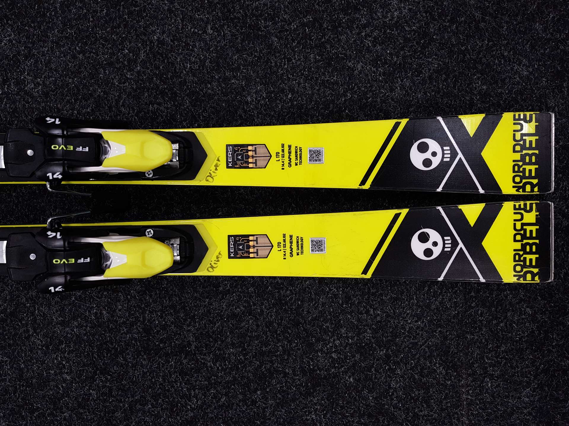 Gebrauchte Ski HEAD I.Race PRO World Cup Rebels + Bindungen Head Freeflex EVO 14