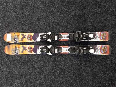 Esquís infantiles usados ATOMIC Rascal 90 + fijaciones Ezytrak ETK 5