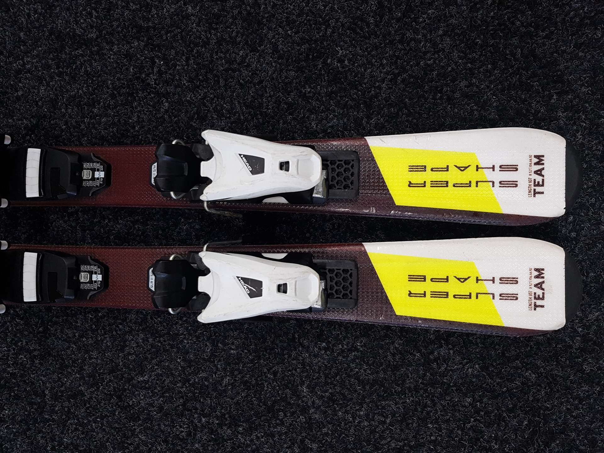 Używane narty dziecięce HEAD Supershape Team + wiązania Head SLR 4.5 AC