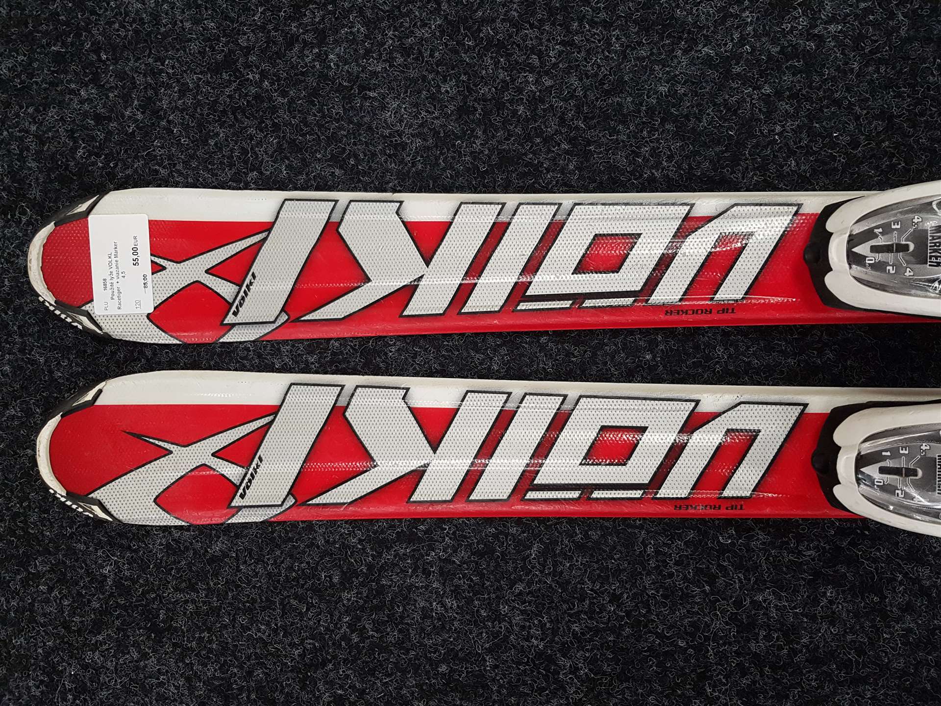 Použité lyže VOLKL Racetiger  + viazanie Marker 4,5