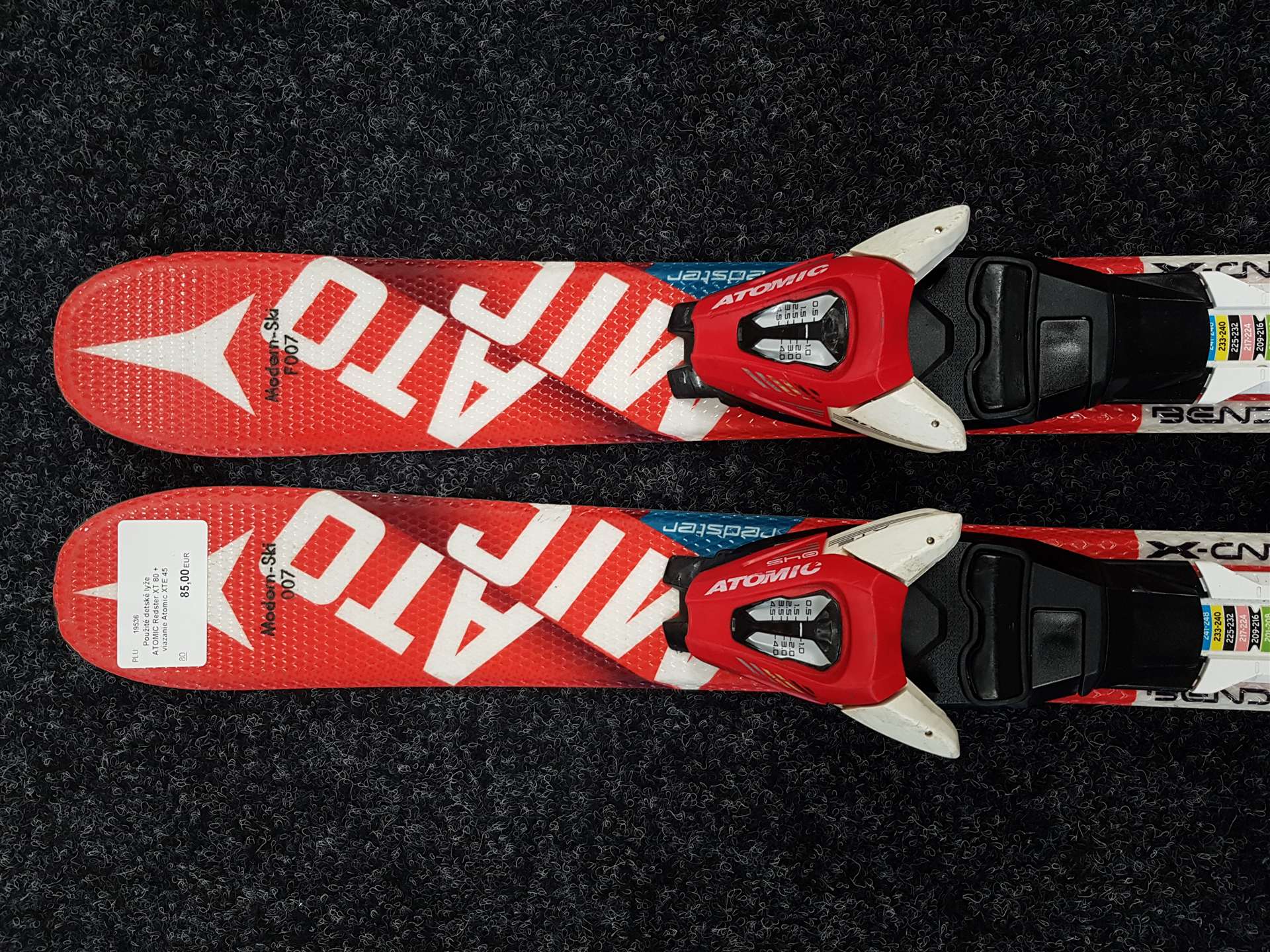 Rabljene dječje skije ATOMIC Redster XT 80 + vezovi Atomic XTE 45