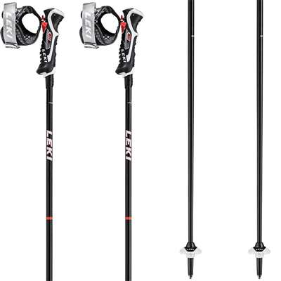 Lyžařské Hůlky Leki Carbon 14 3D black-flourescent red-white