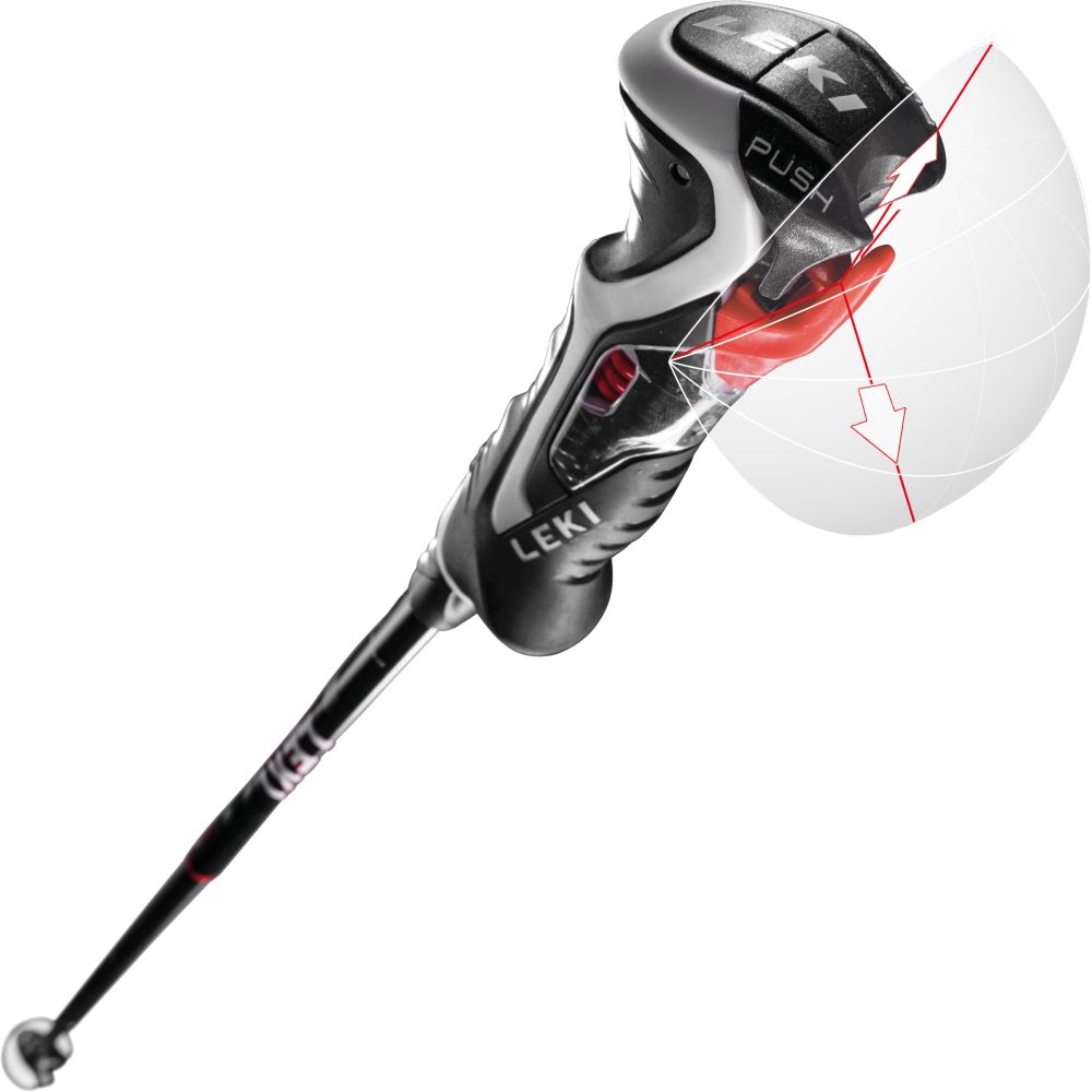 Lyžařské Hůlky Leki Carbon 14 3D black-flourescent red-white