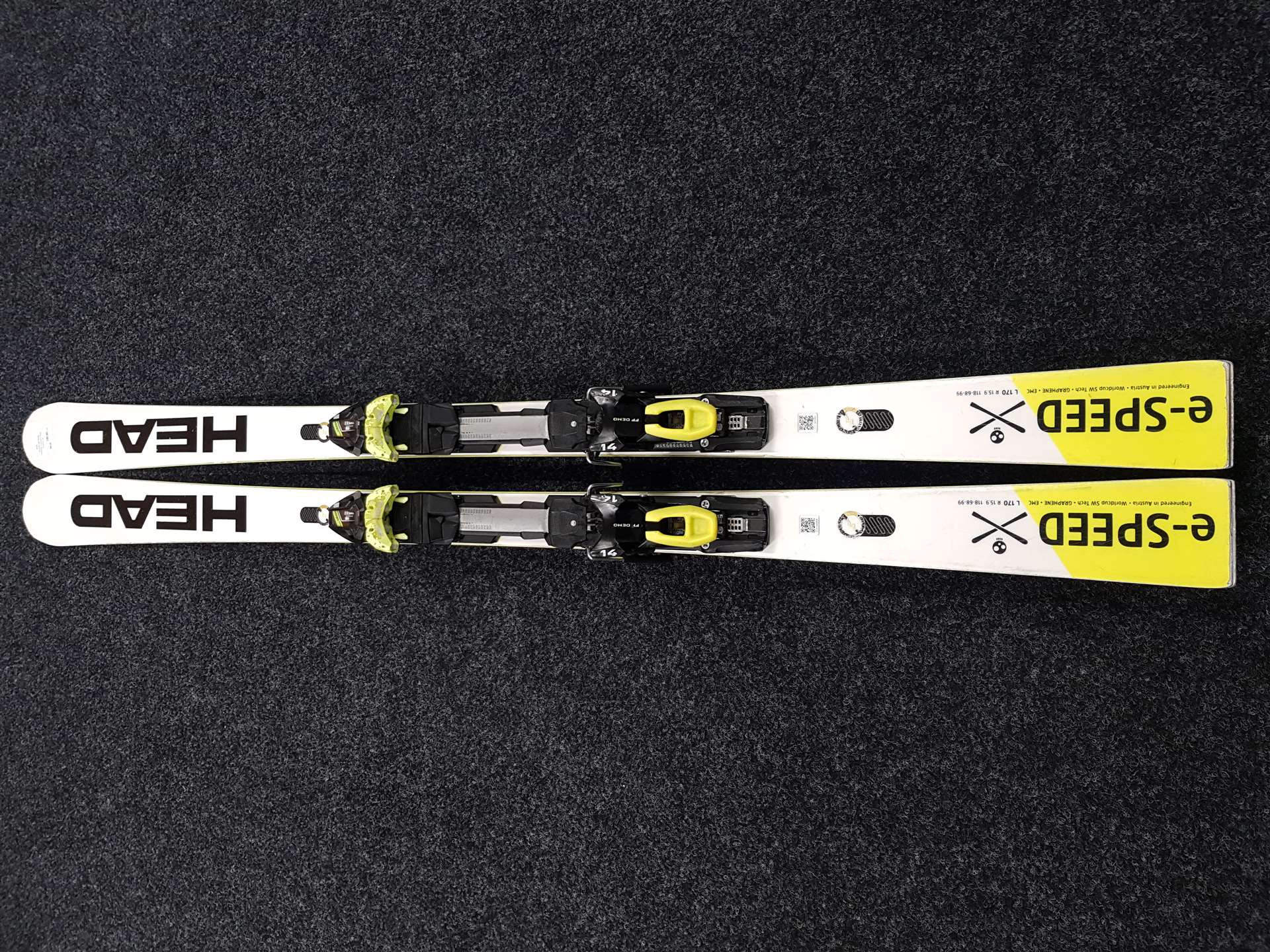 Použité lyže HEAD e-SPEED + vázání Head Freeflex 14