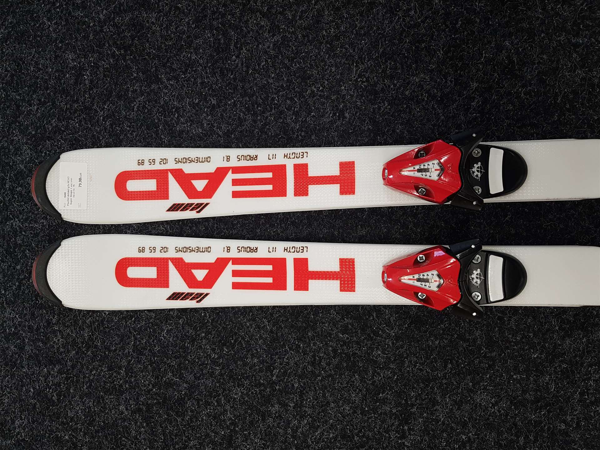Rabljene dječje skije HEAD Super Shape + vezovi Head SL 75