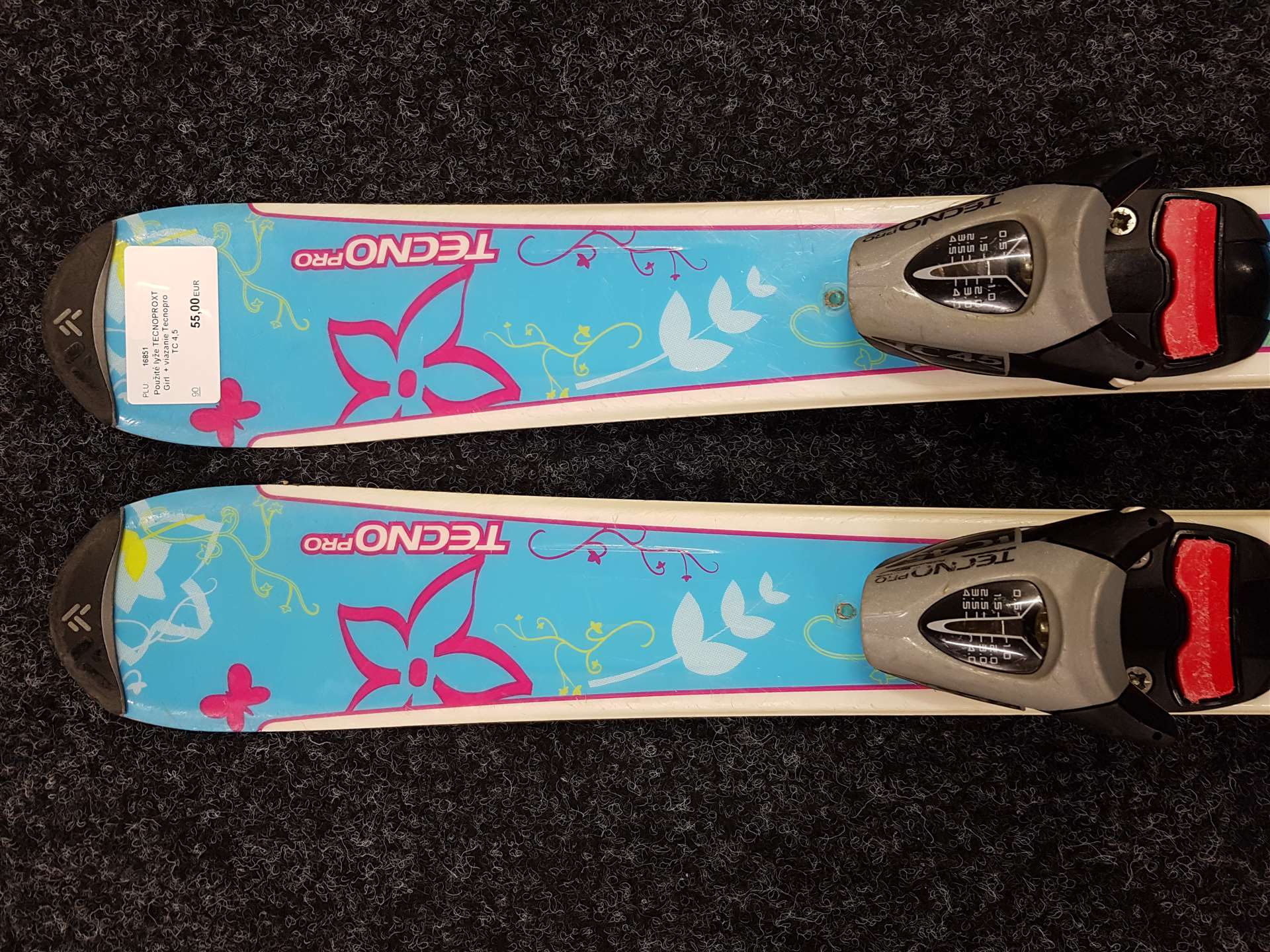 Použité lyže TECNOPROXT Girl  + viazanie Tecnopro TC 4,5