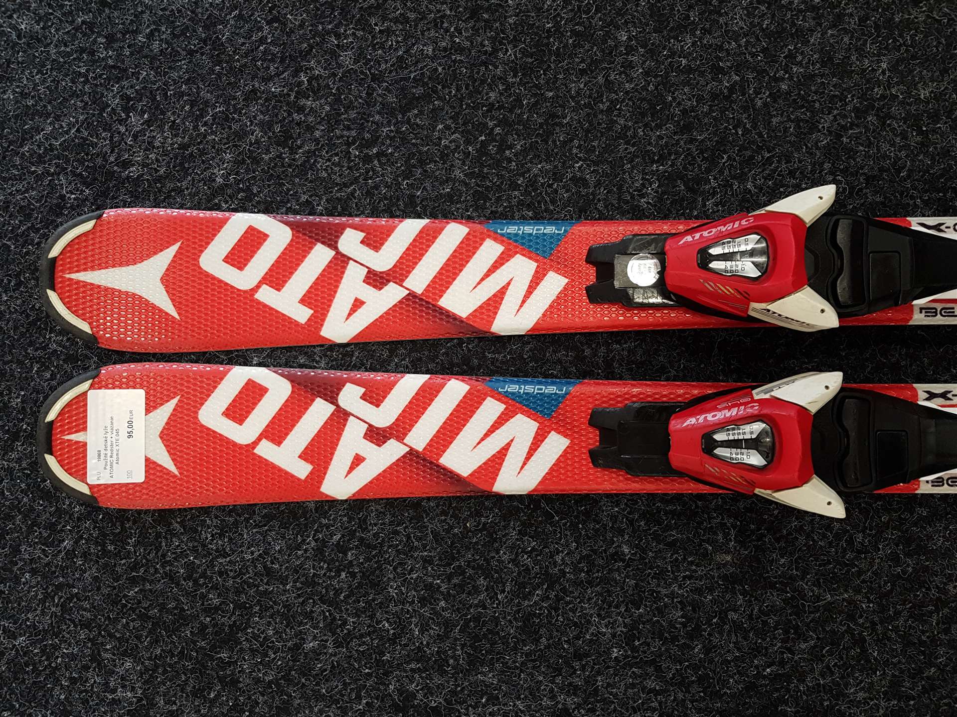 Použité detské lyže ATOMIC Redster + viazanie Atomic XTE 045