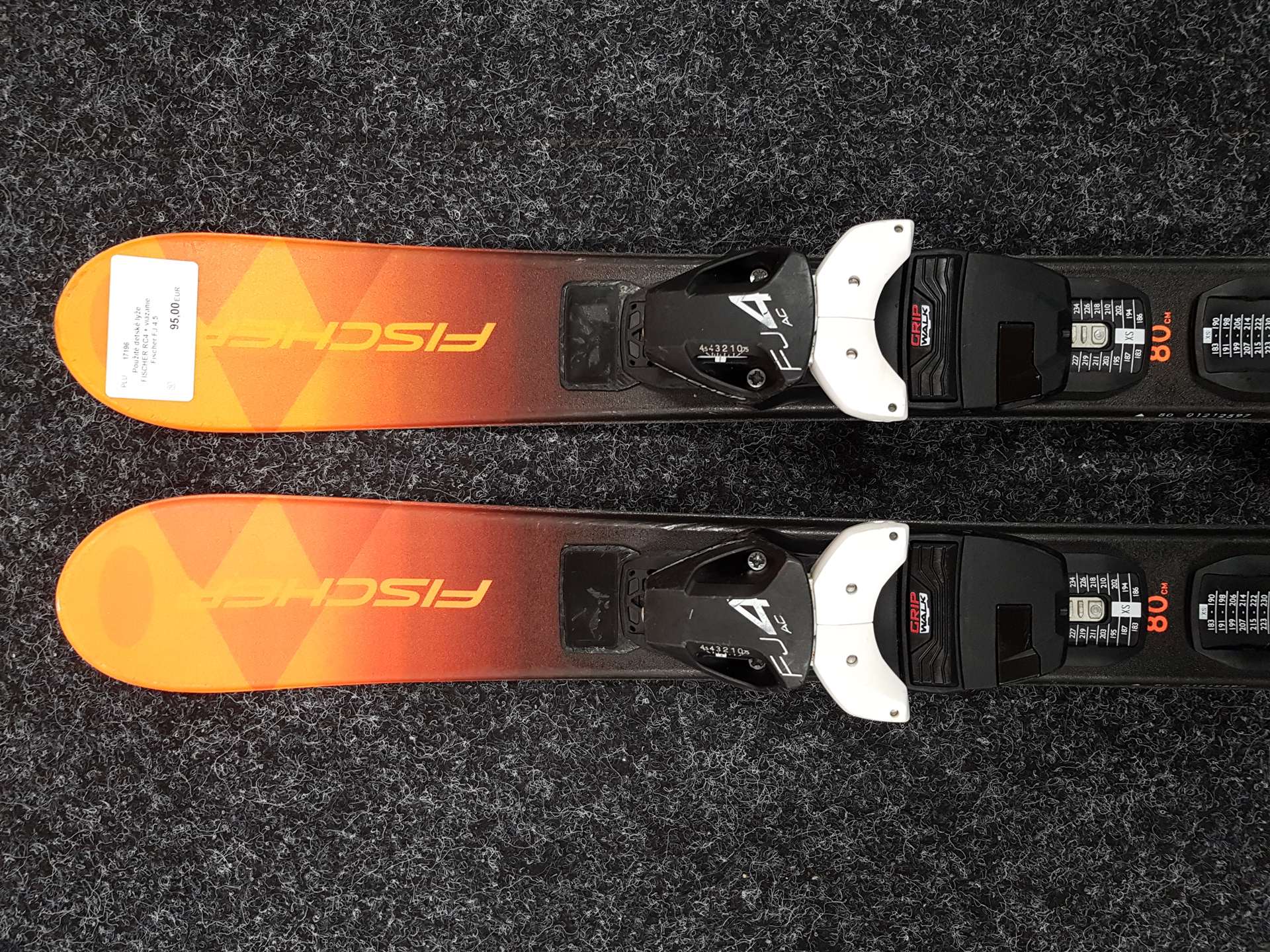 Gebrauchte Kinderski FISCHER RC4 + Bindungen Fischer FJ 4.5