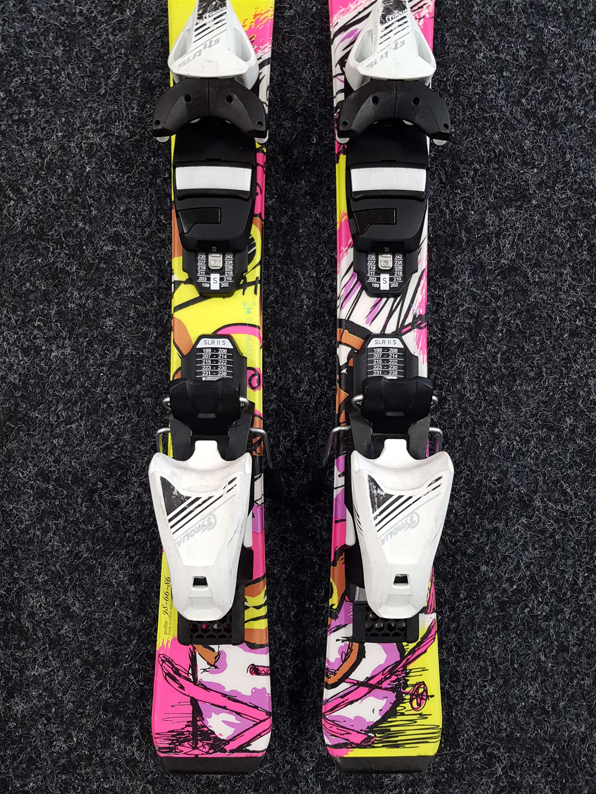 Skis enfant d'occasion SPORTEN Rocker + fixations Tyrolia SLR 4.5