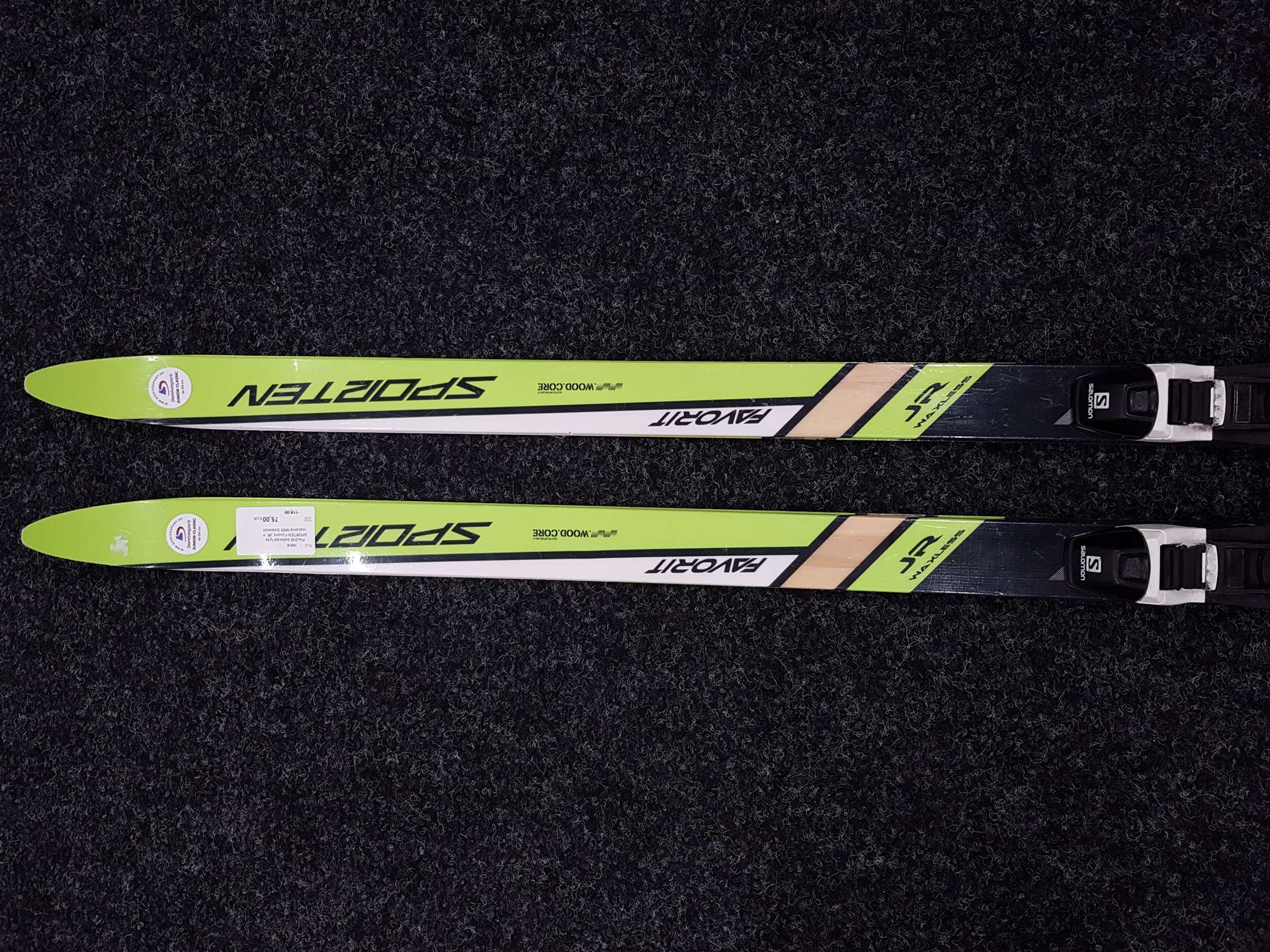 Skis de fond SPORTEN Favorit JR d'occasion + fixations Salomon NNN