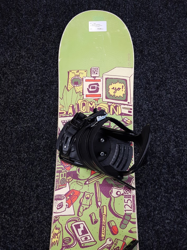 Snowboard SALOMON Jimbo d'occasion + fixations SP taille XS