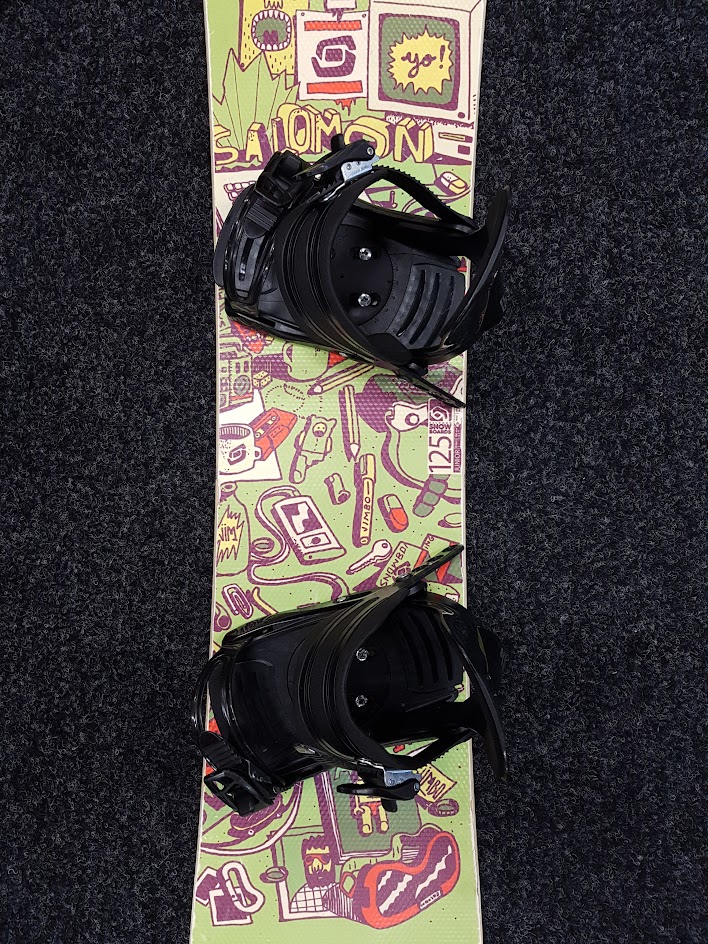 Snowboard SALOMON Jimbo d'occasion + fixations SP taille XS