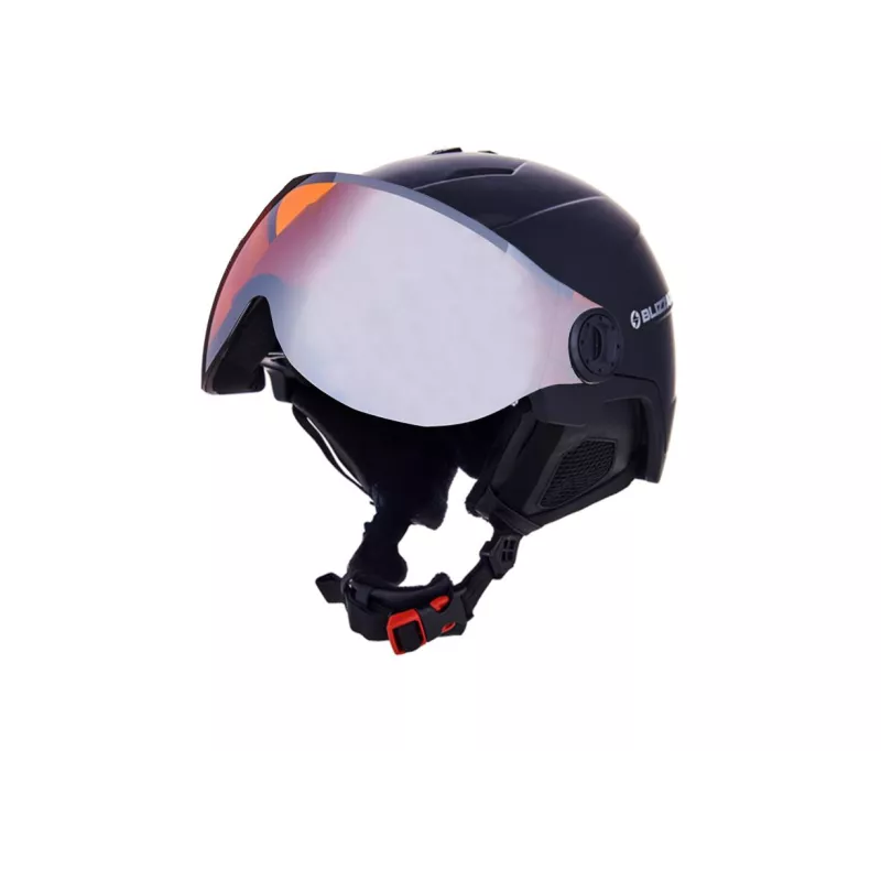 Prilba BLIZZARD Double Visor black matt/orange