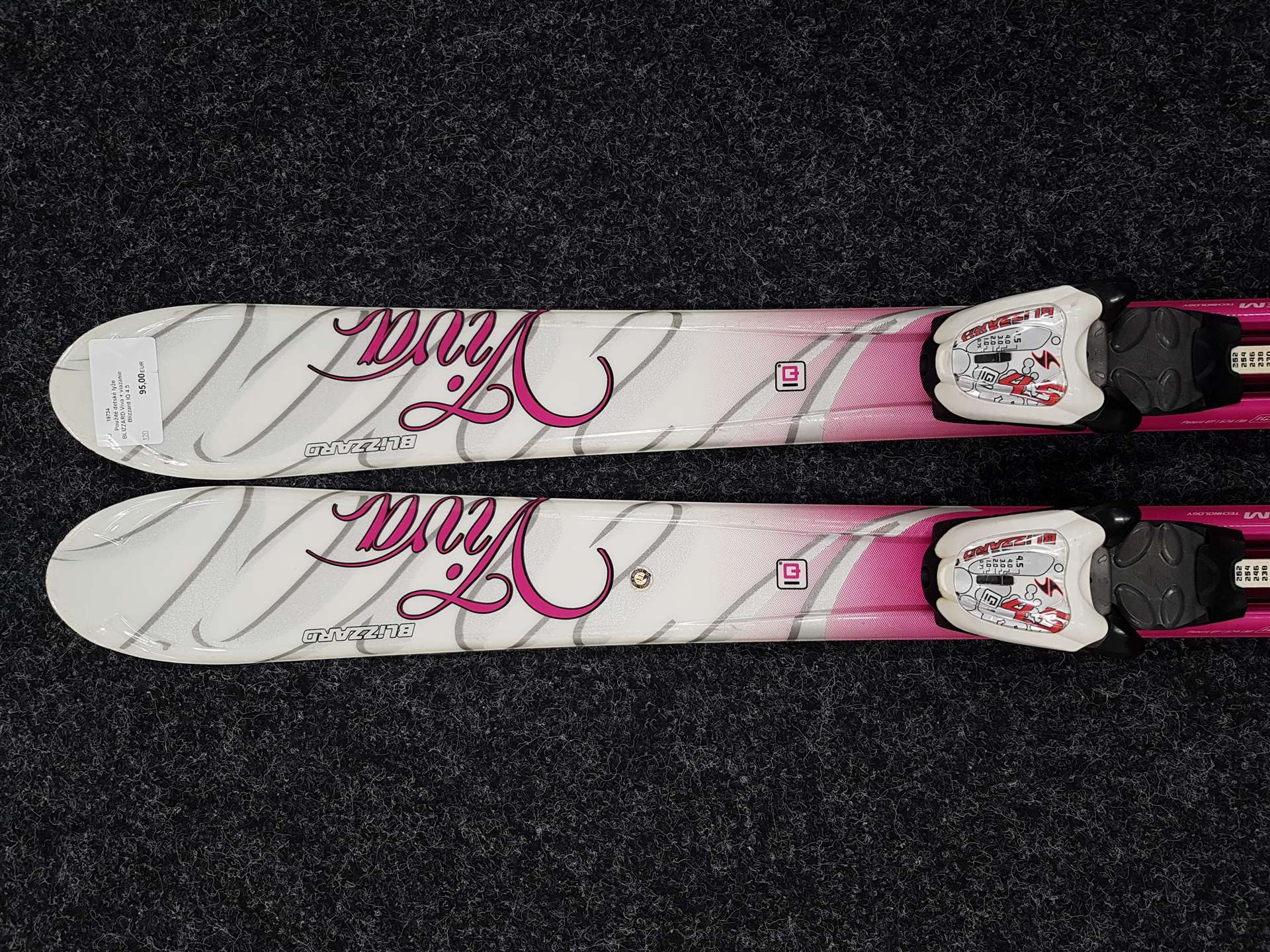 Gebrauchte Kinderski BLIZZARD Viva + Blizzard IQ 4.5 Bindungen