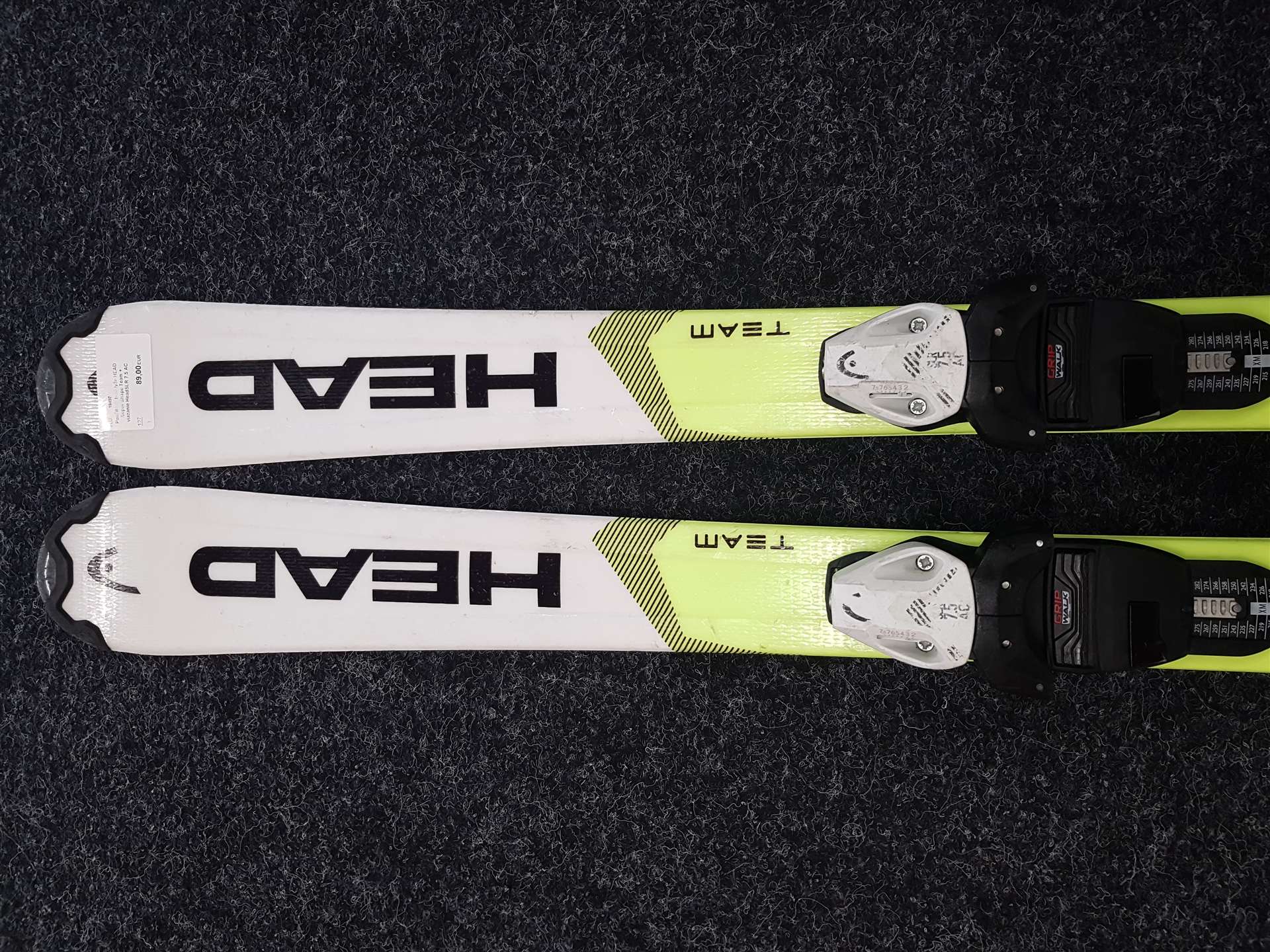 Rabljene dječje skije HEAD Super Shape Team + vezovi HeadSLR 7.5 AC
