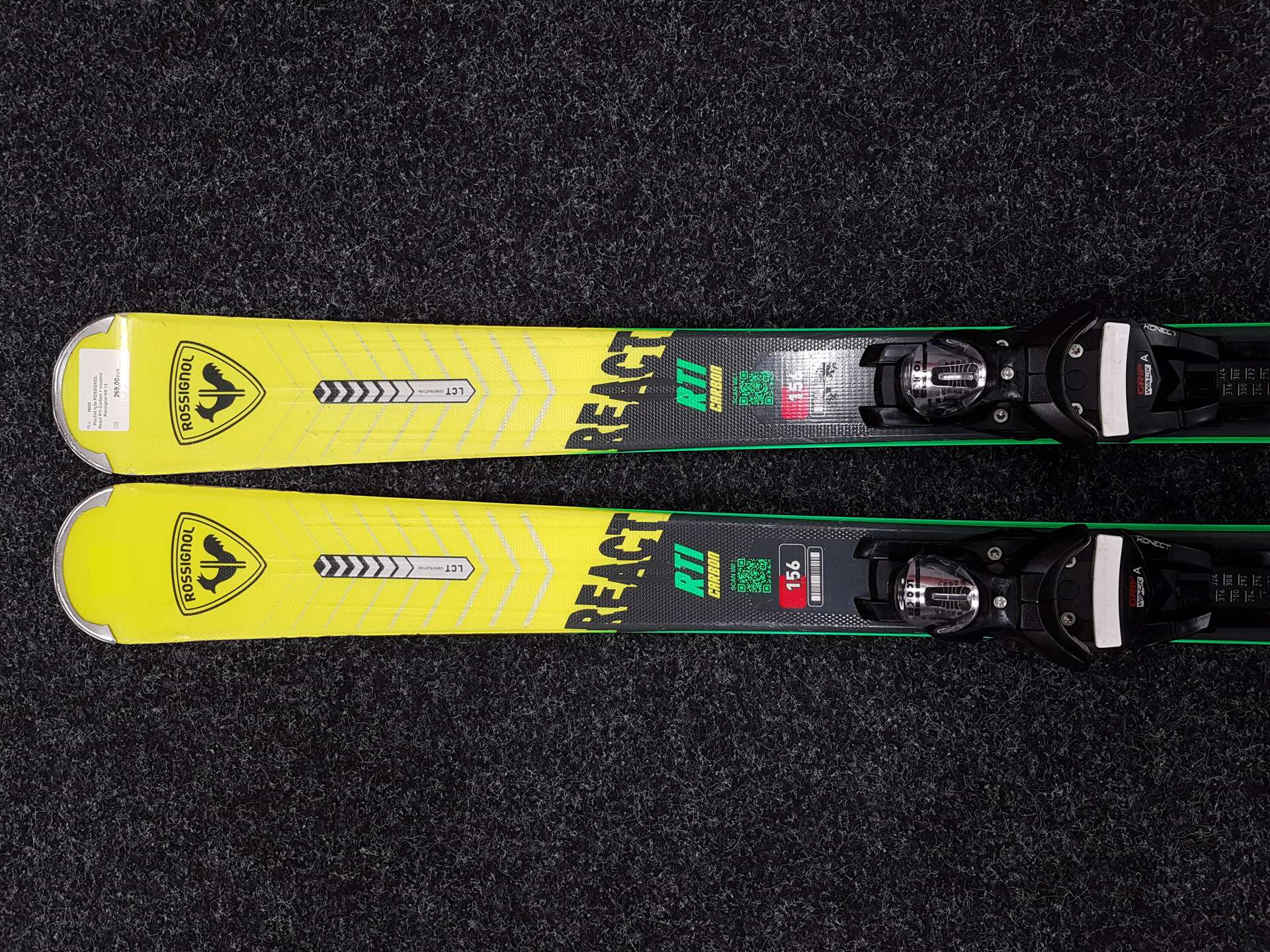 Použité lyže ROSSIGNOL React RTI Carbon + vázání Look NX 12