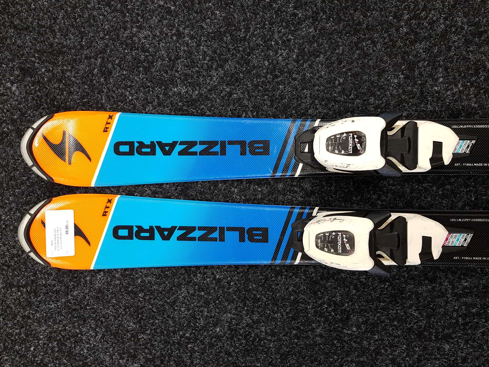 Rabljene dječje skije BLIZZARD RTX 100 + vezovi Marker 4.5