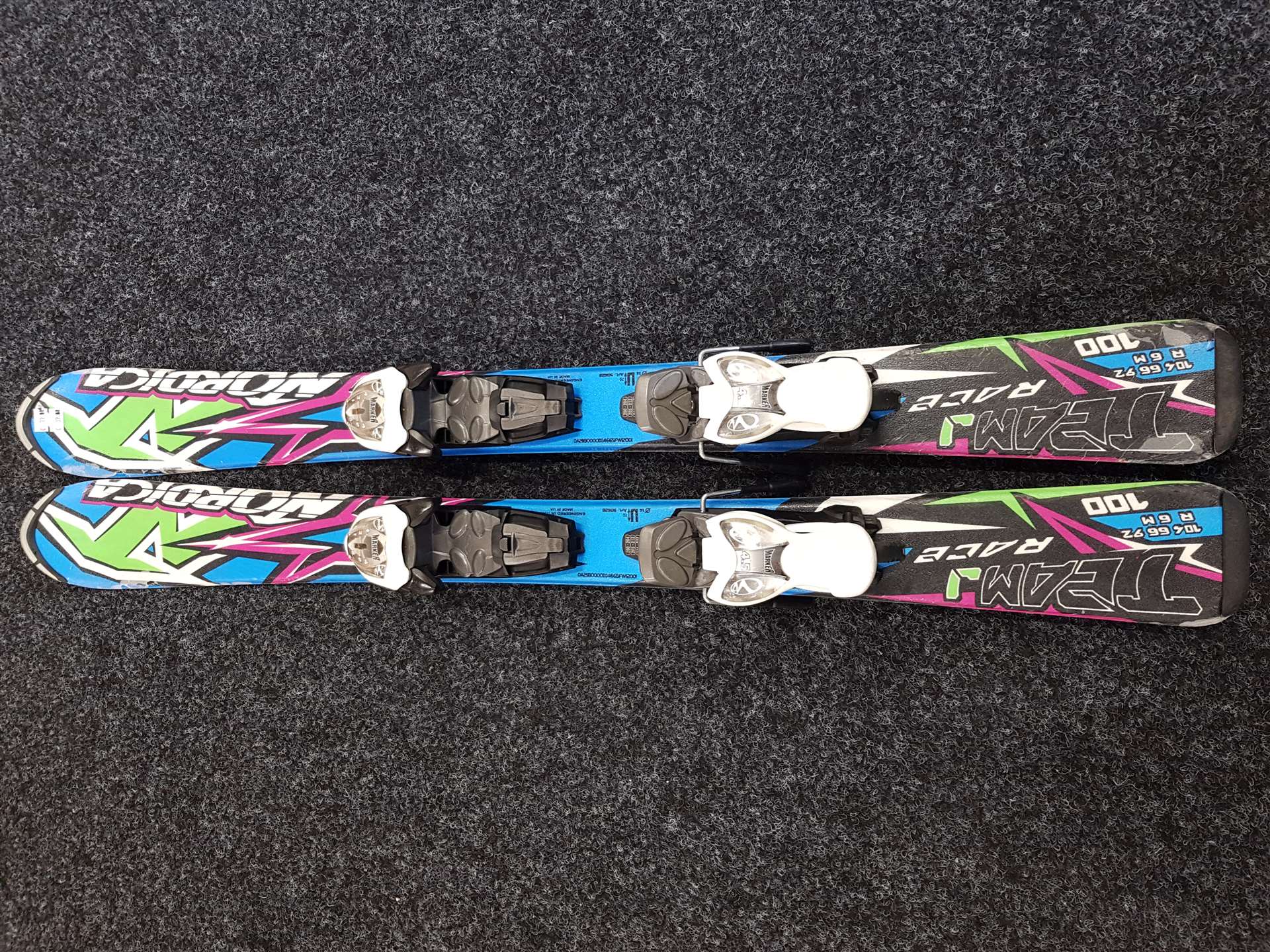 Použité lyže NORDICA Race Team + viazanie Marker M 4.5