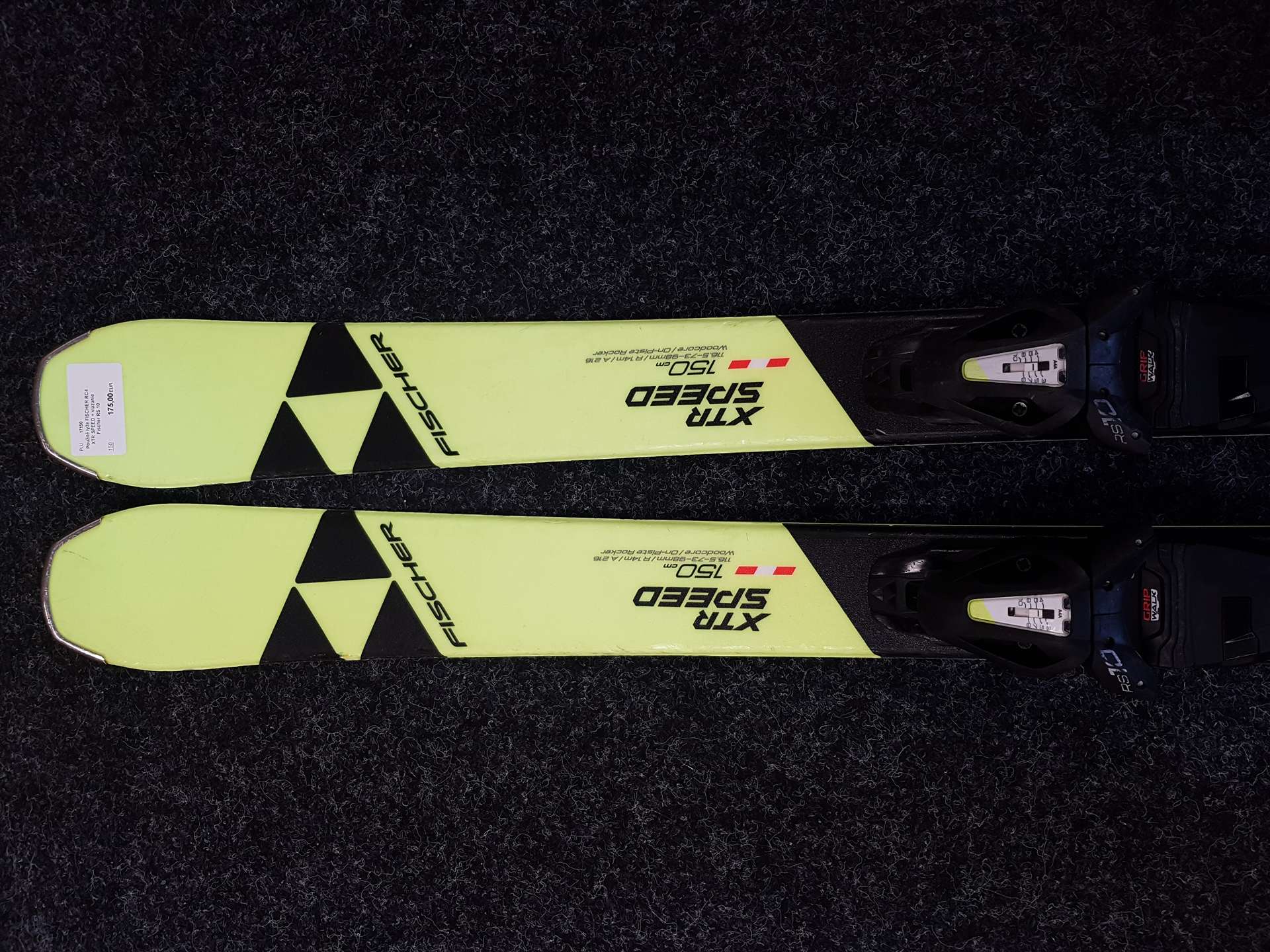 Skis FISCHER RC4 XTR SPEED d'occasion + fixations Fischer RS 10