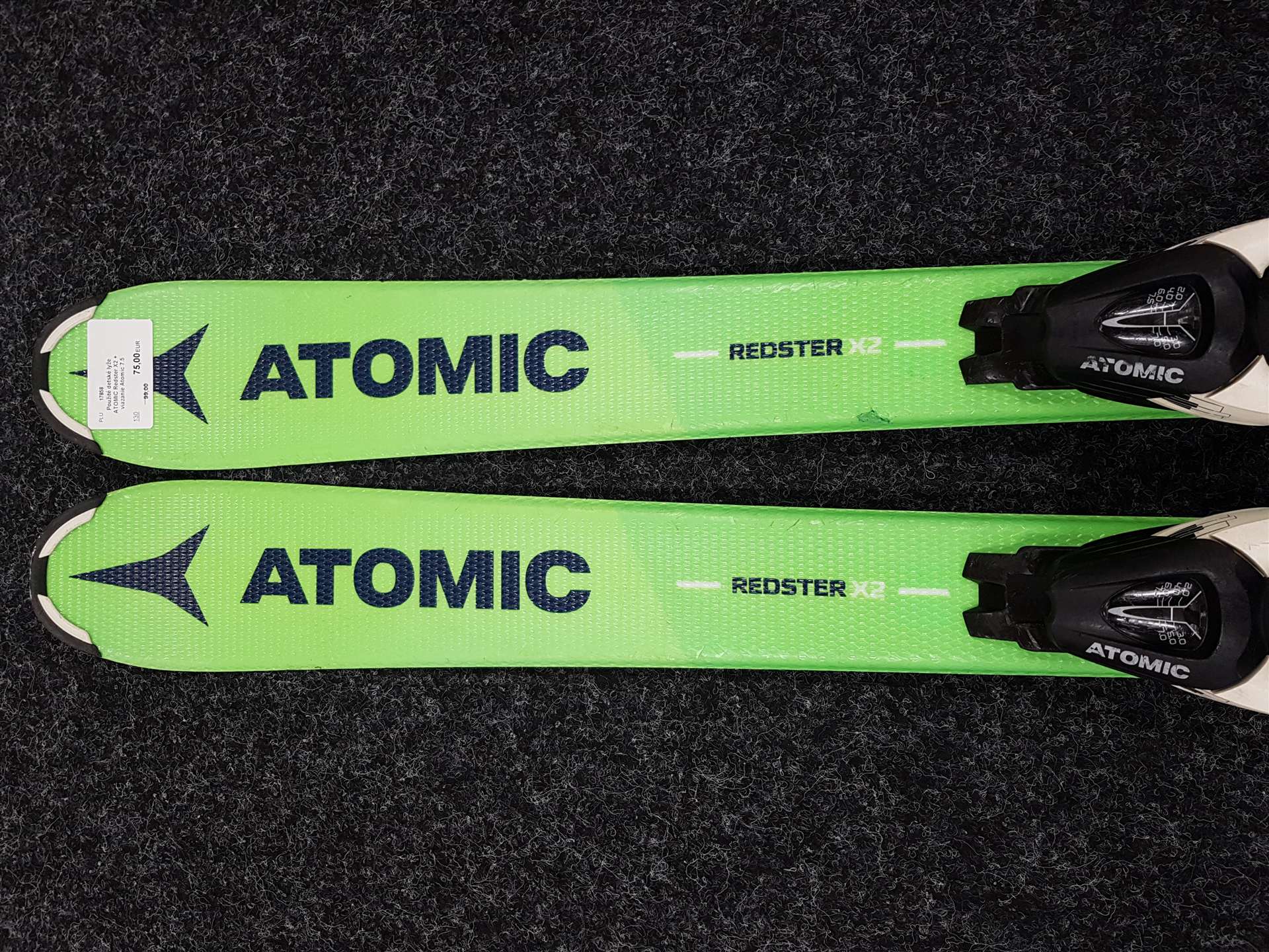 Gebrauchte Kinderski ATOMIC Redster X2 + Atomic 7.5 Bindungen