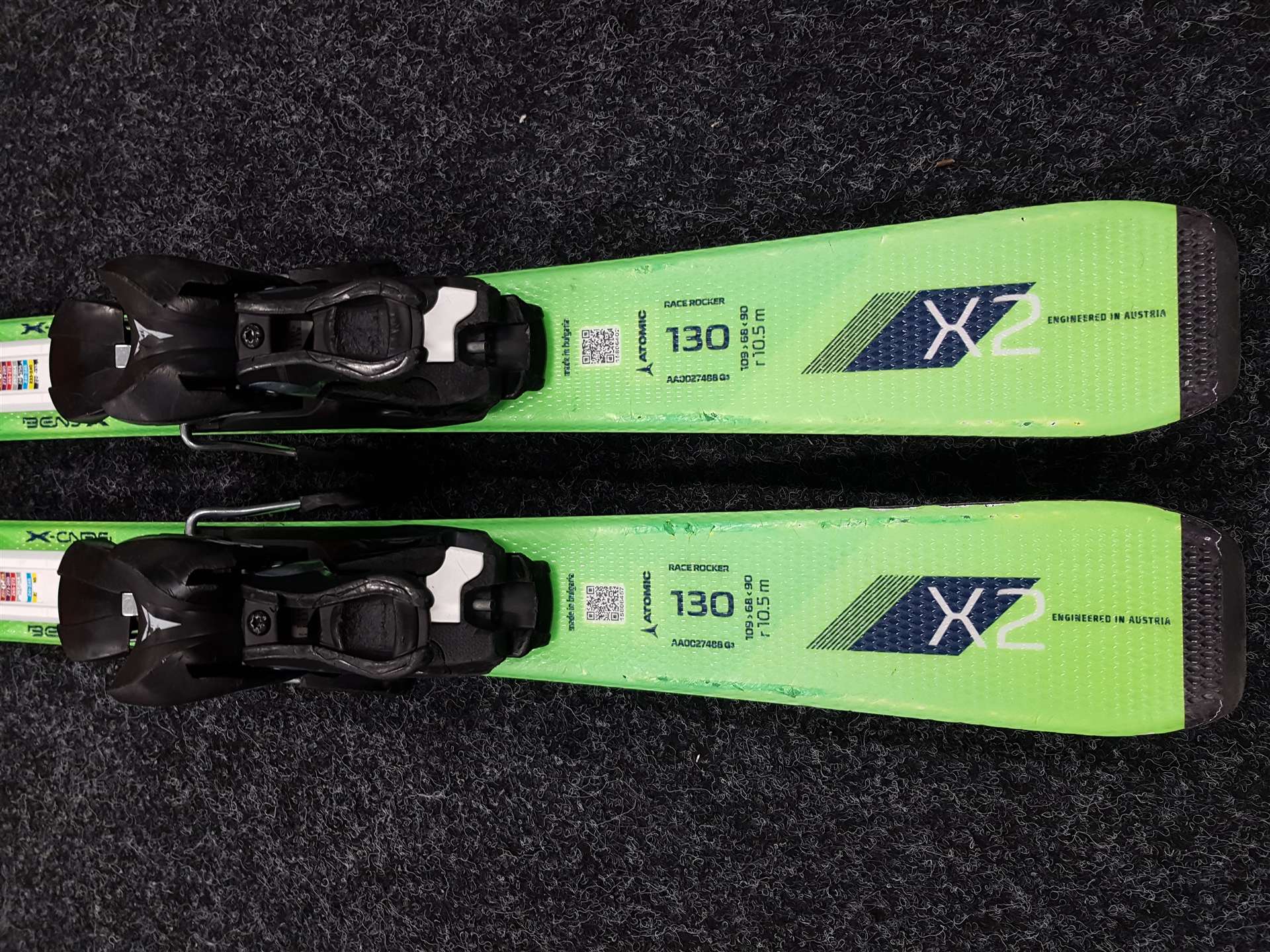 Gebrauchte Kinderski ATOMIC Redster X2 + Atomic 7.5 Bindungen