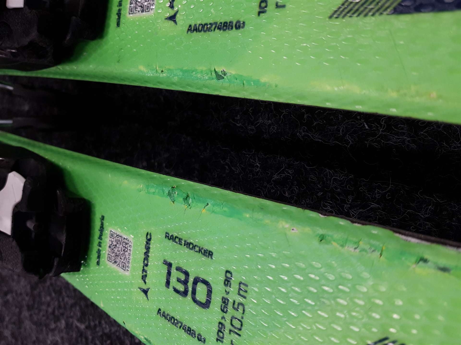 Gebrauchte Kinderski ATOMIC Redster X2 + Atomic 7.5 Bindungen