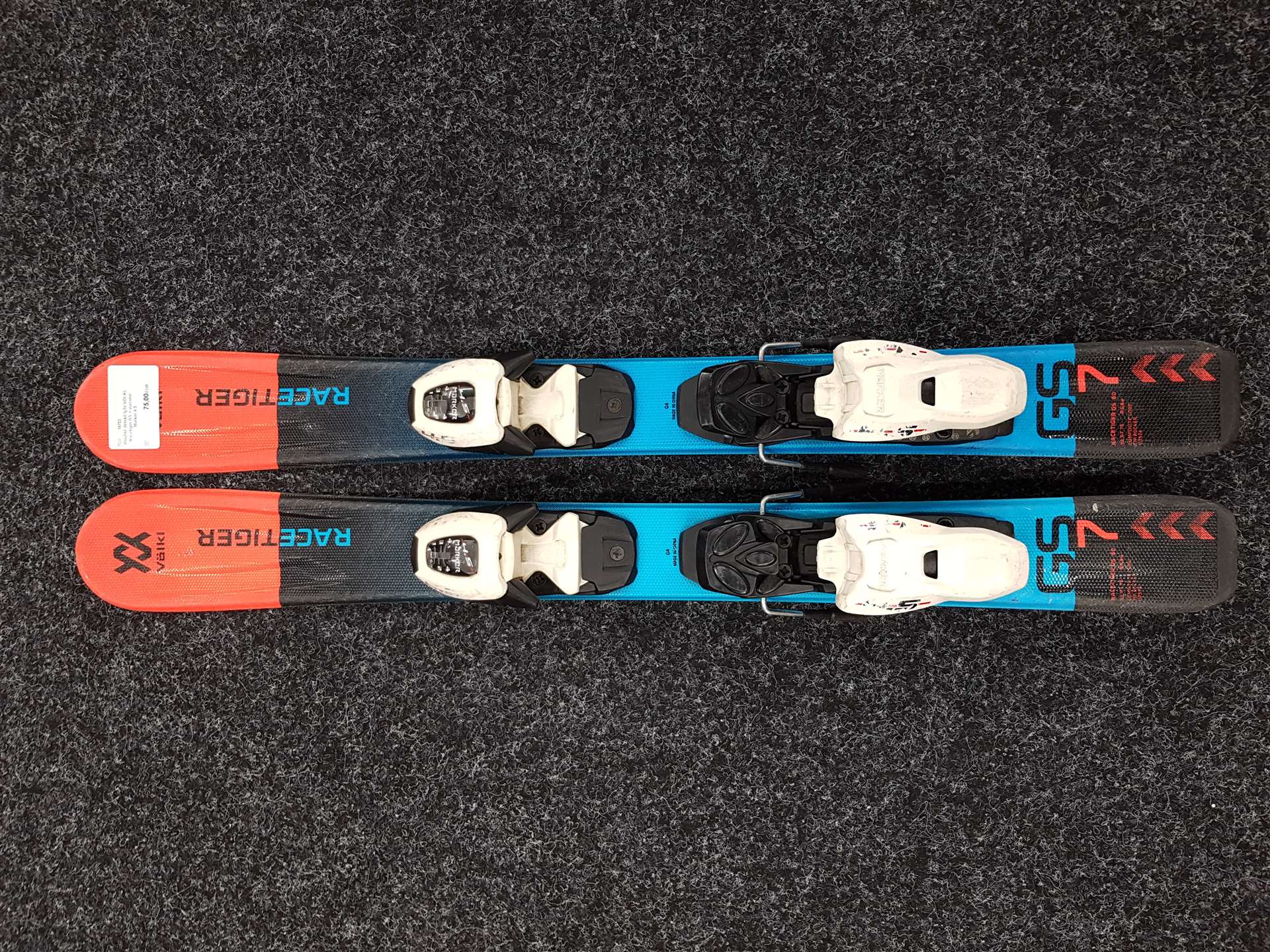 Použité dětské lyže VOLKL Racetiger GS + vázání Marker 4.5