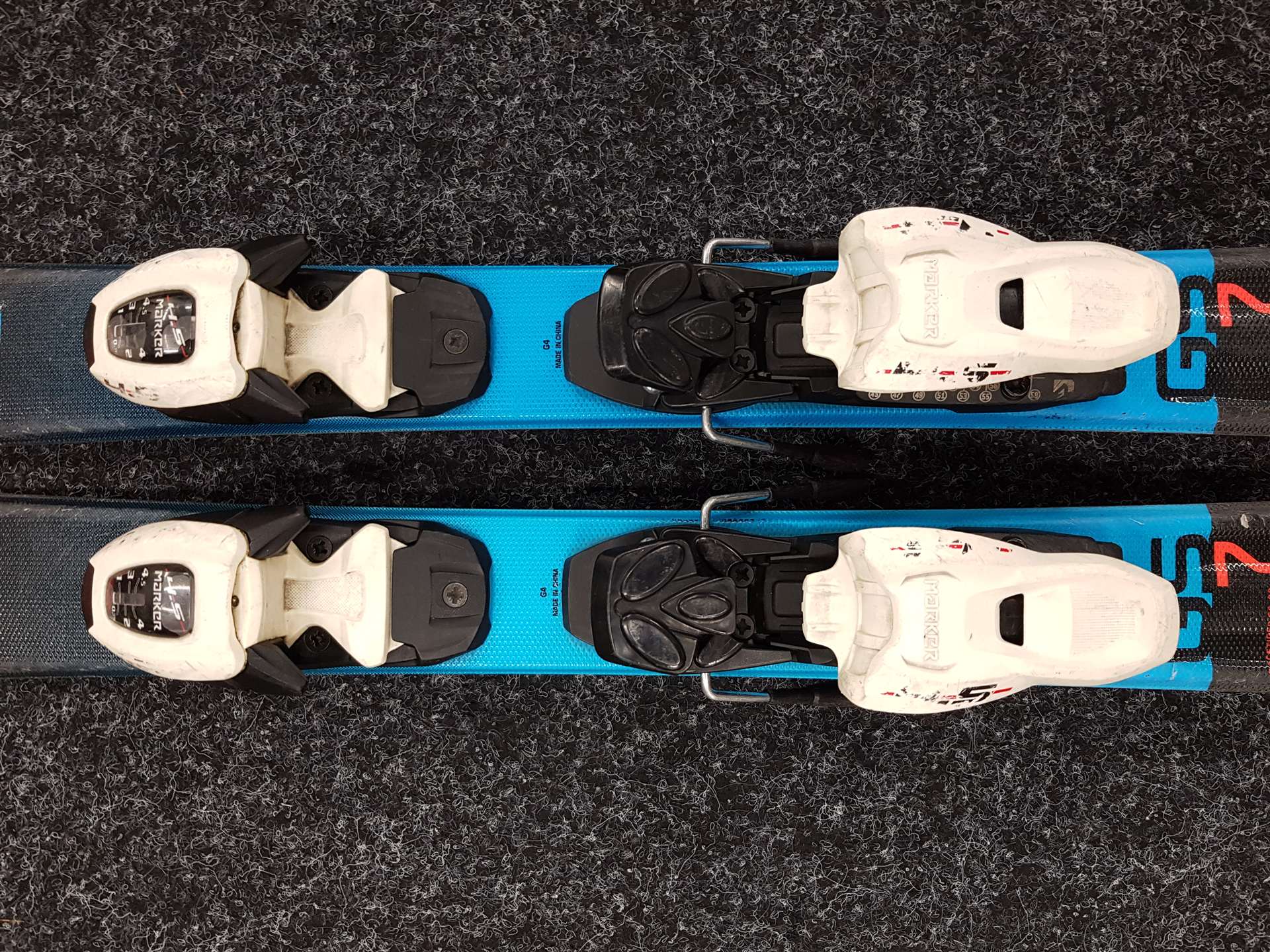 Używane narty dziecięce VOLKL Racetiger GS + wiązania Marker 4.5