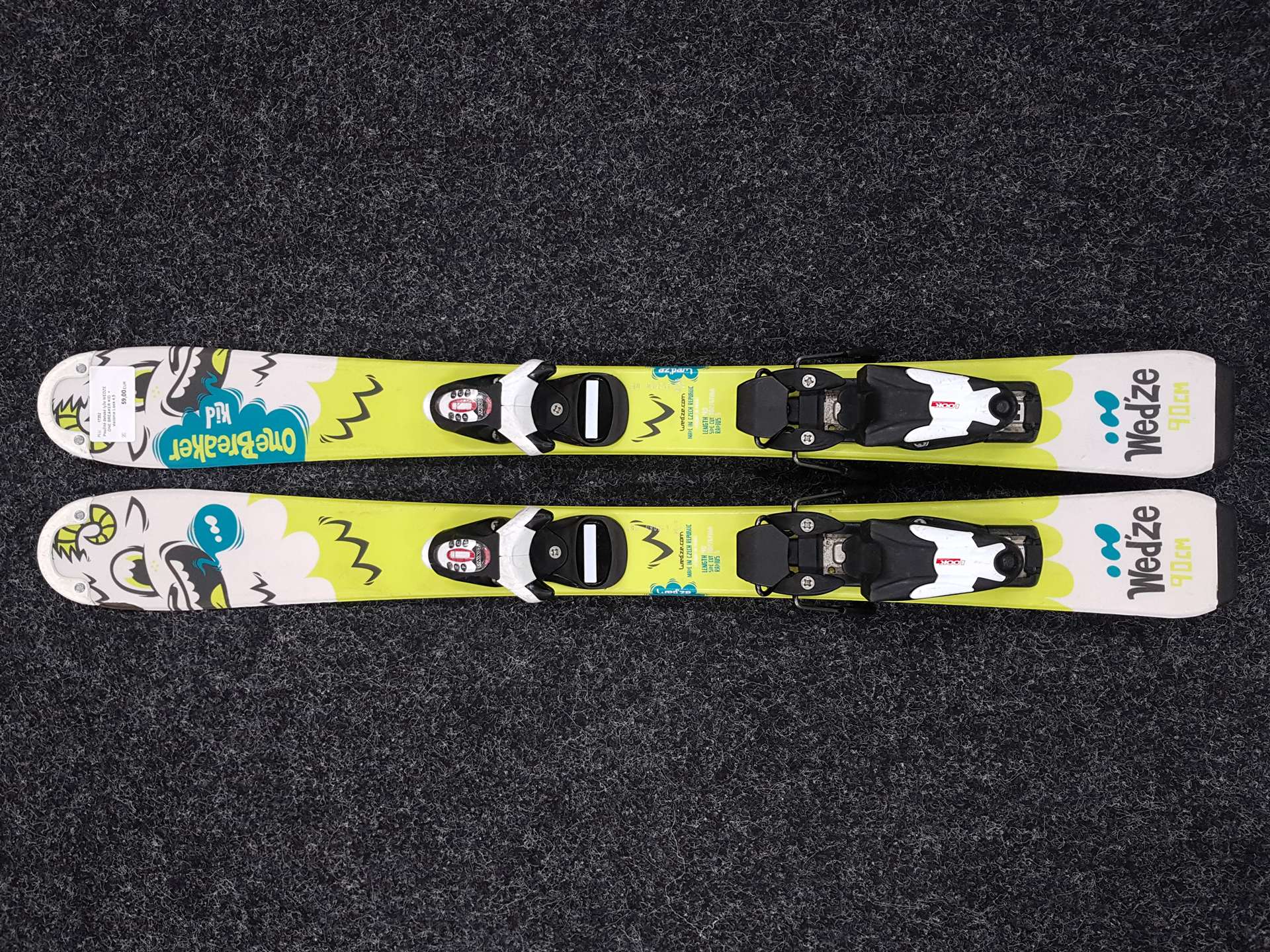 Použité dětské lyže WEDZE ONE BREAKER KID + vázání Look 4,5