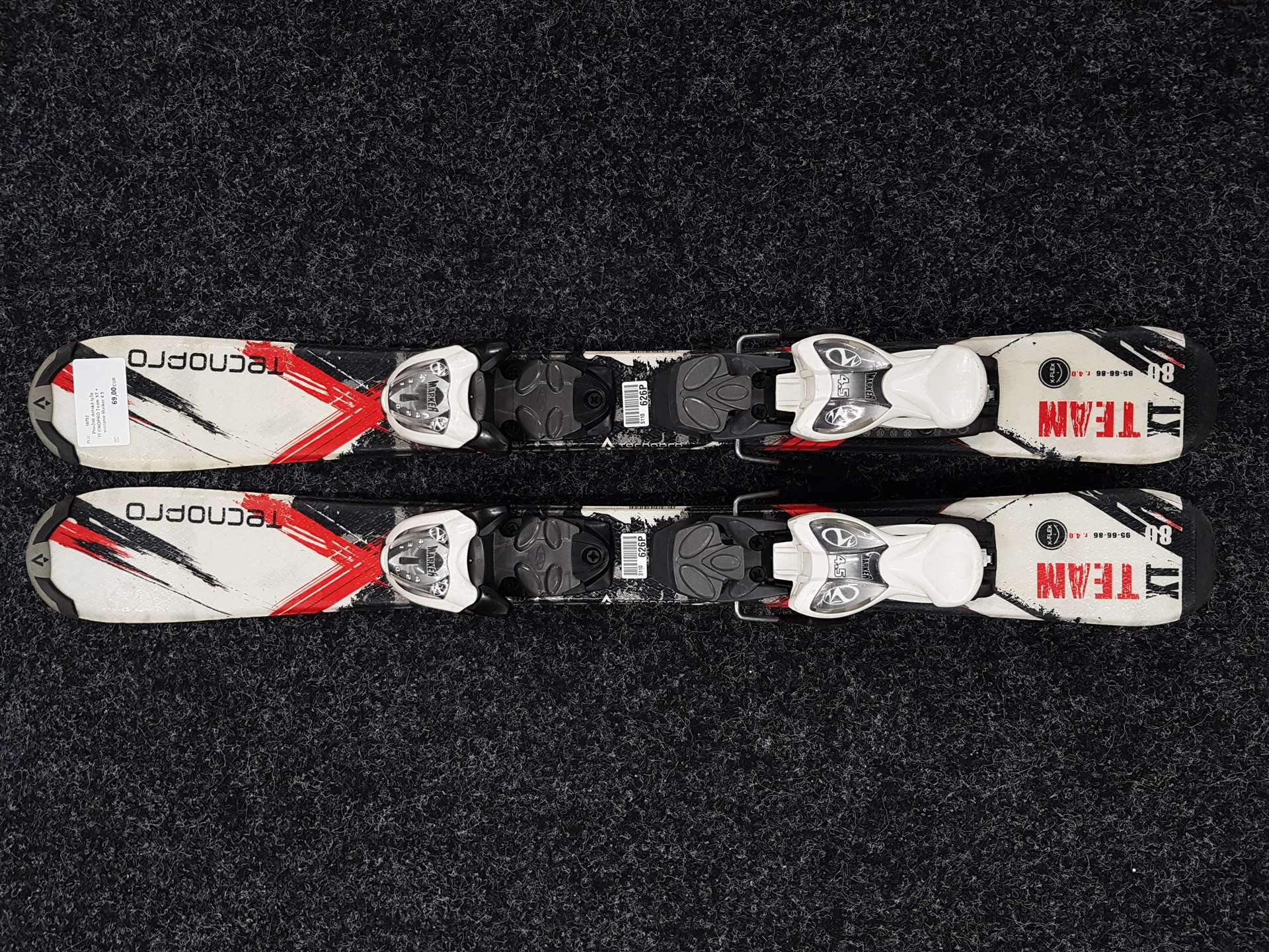 Použité dětské lyže TECNOPRO Team XT + vázání Marker 4.5