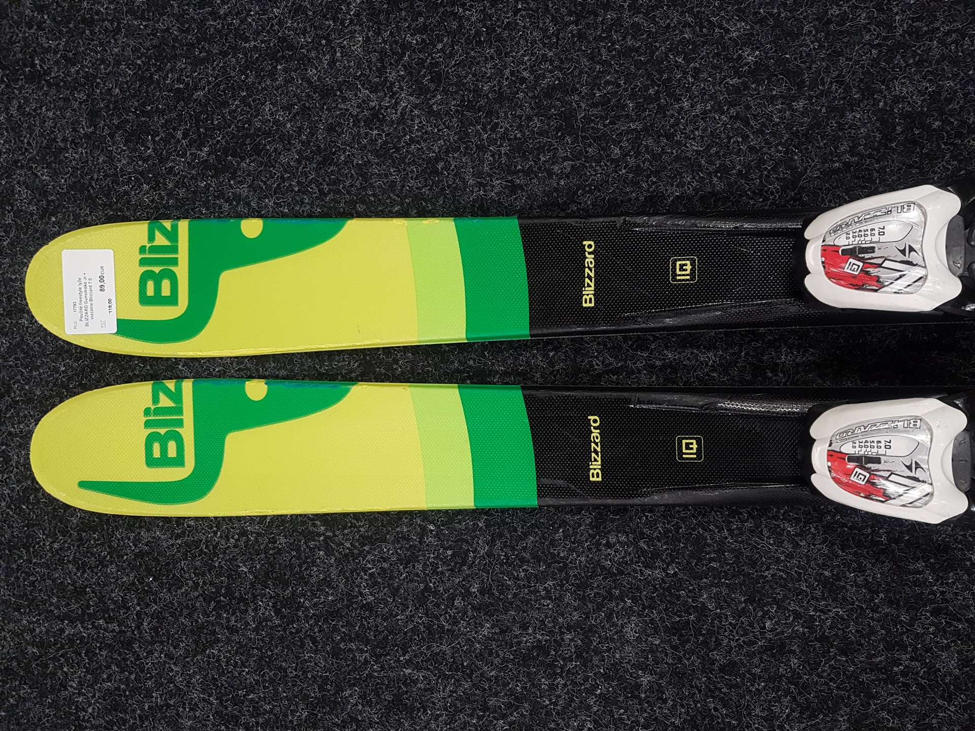 Použité freestyle lyže BLIZZARD Gunsmoke Jr + viazanie Blizzard 7.0