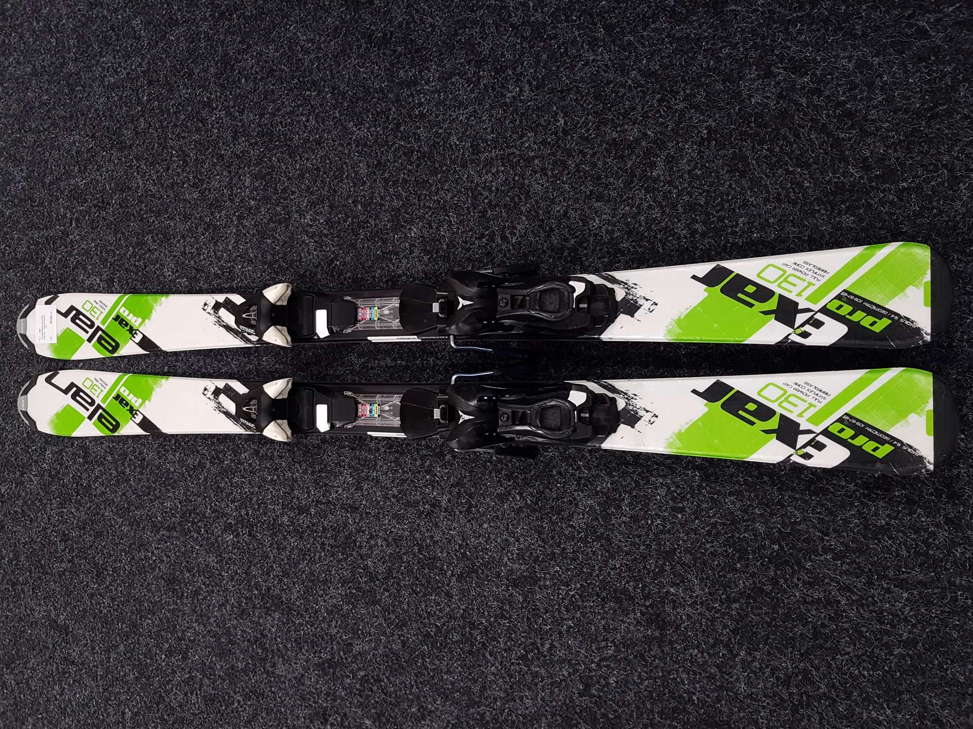 Gebrauchte Kinderski ELAN Exar Pro + Atomic 7.5 Bindungen