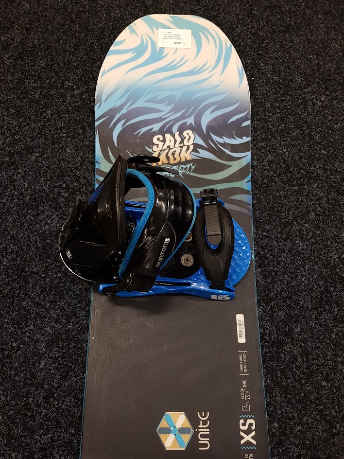 Snowboard SALOMON Liberty d'occasion + fixations Burton taille S