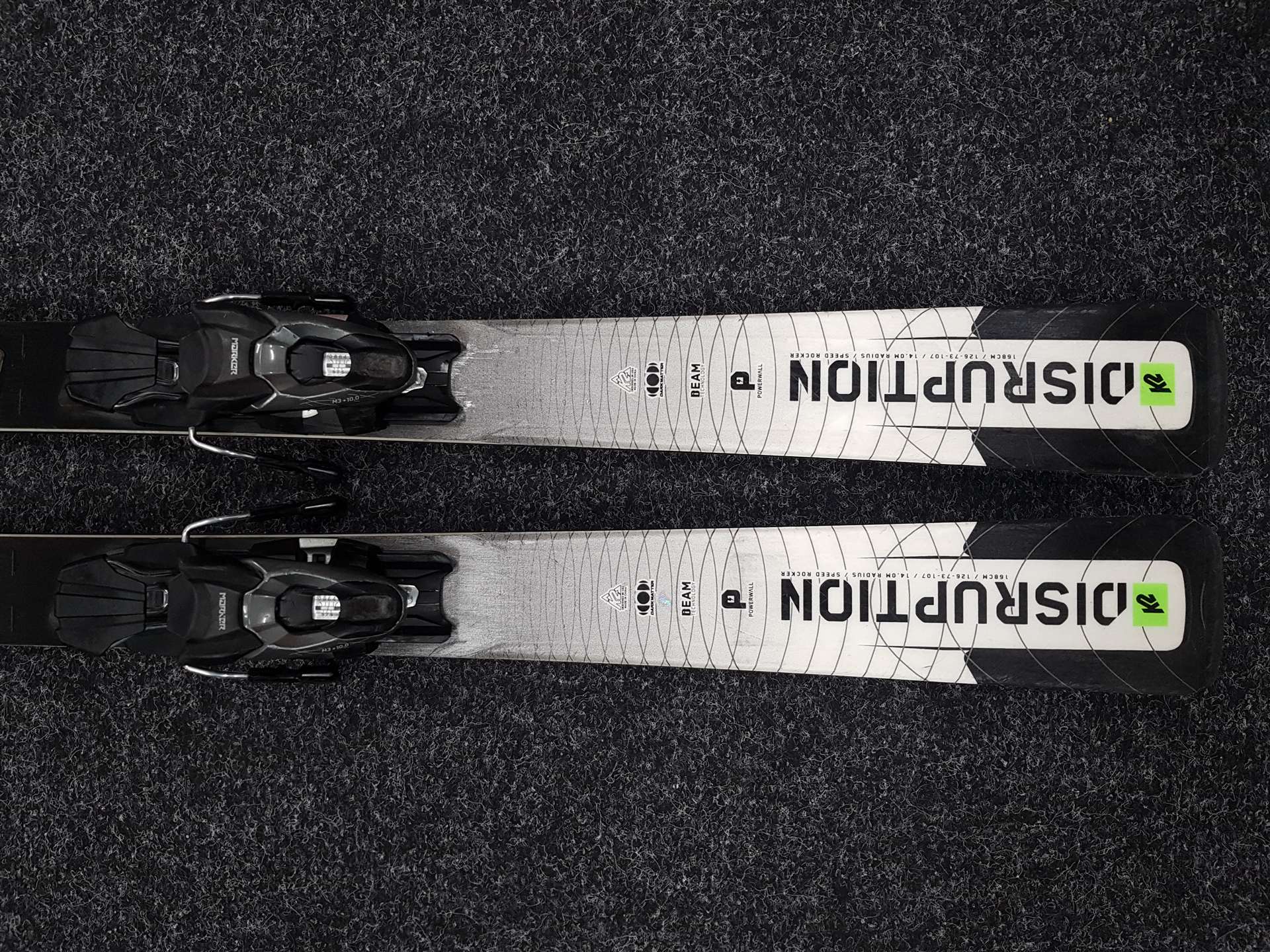 Skis K2 Disruption Speed RX d'occasion + fixations Marker 10