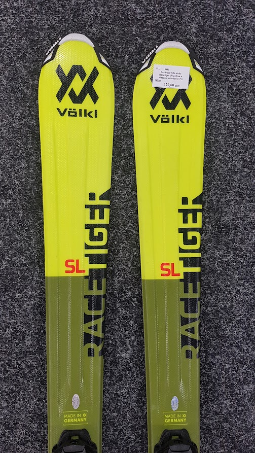 Bazárové lyže Volkl Racetiger JR yellow + viazanie vmotion jr 7,0