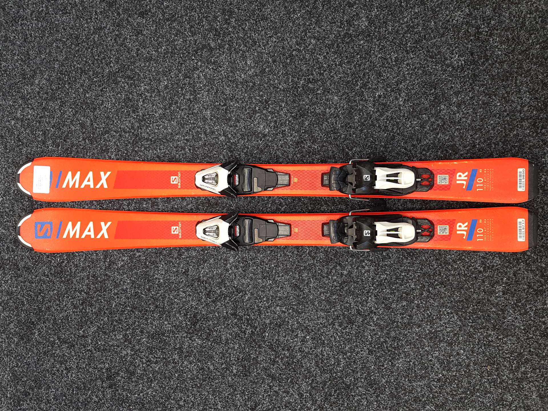Gebrauchte Kinderski SALOMON S/MAX JR + Bindungen Salomon 5