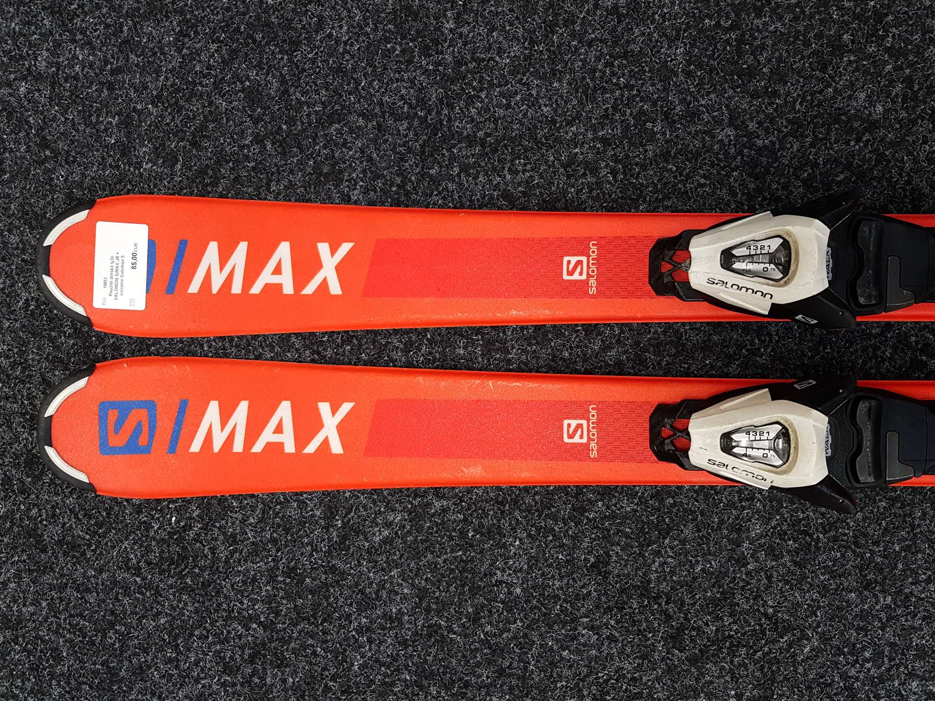Gebrauchte Kinderski SALOMON S/MAX JR + Bindungen Salomon 5