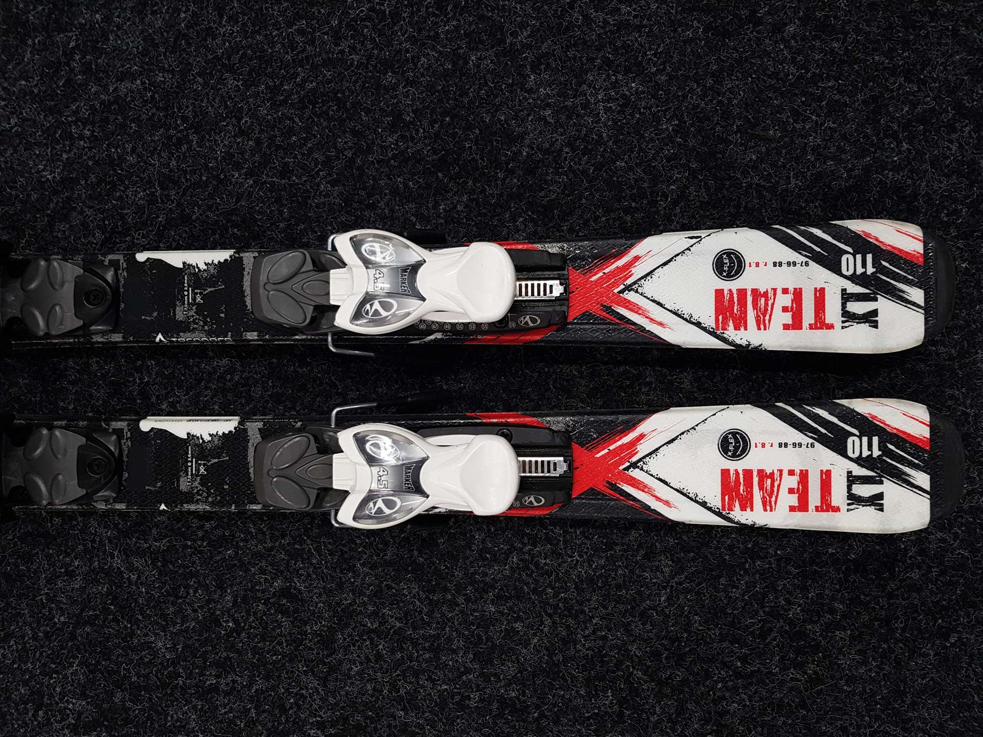 Skis enfant d'occasion TECNOPRO XT Team + fixations Tecnopro TC45