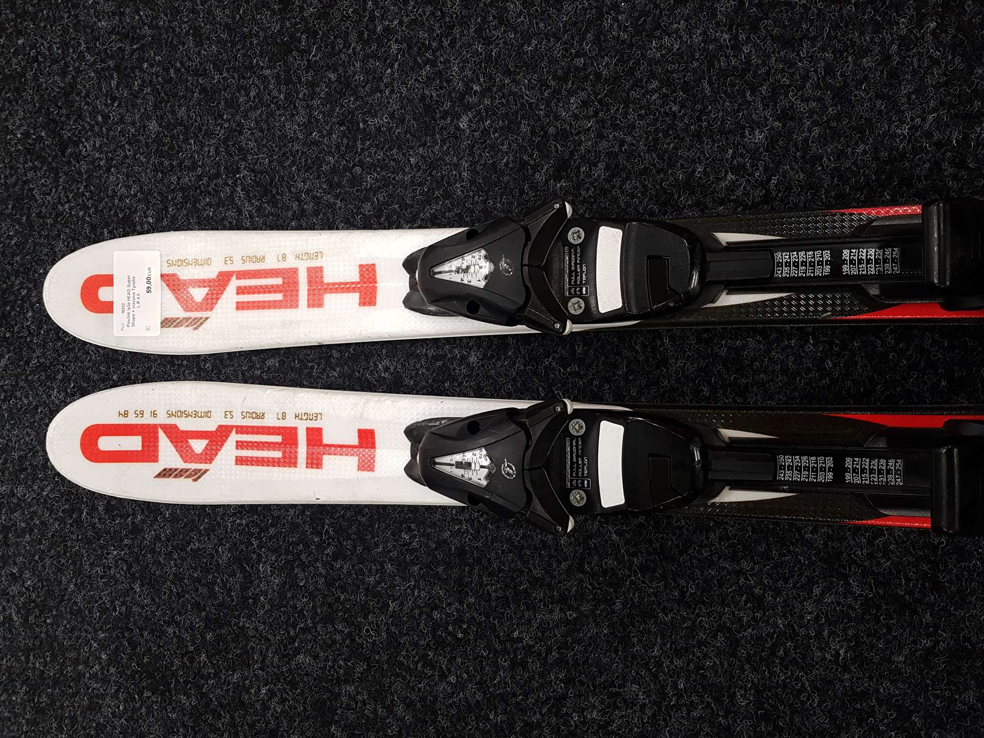 Použité lyže HEAD Super Shape + vázání Tyrolia L.R 4.5