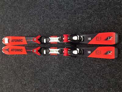 Esquís infantiles usados ATOMIC Redster J2 + fijaciones Atomic 4.5