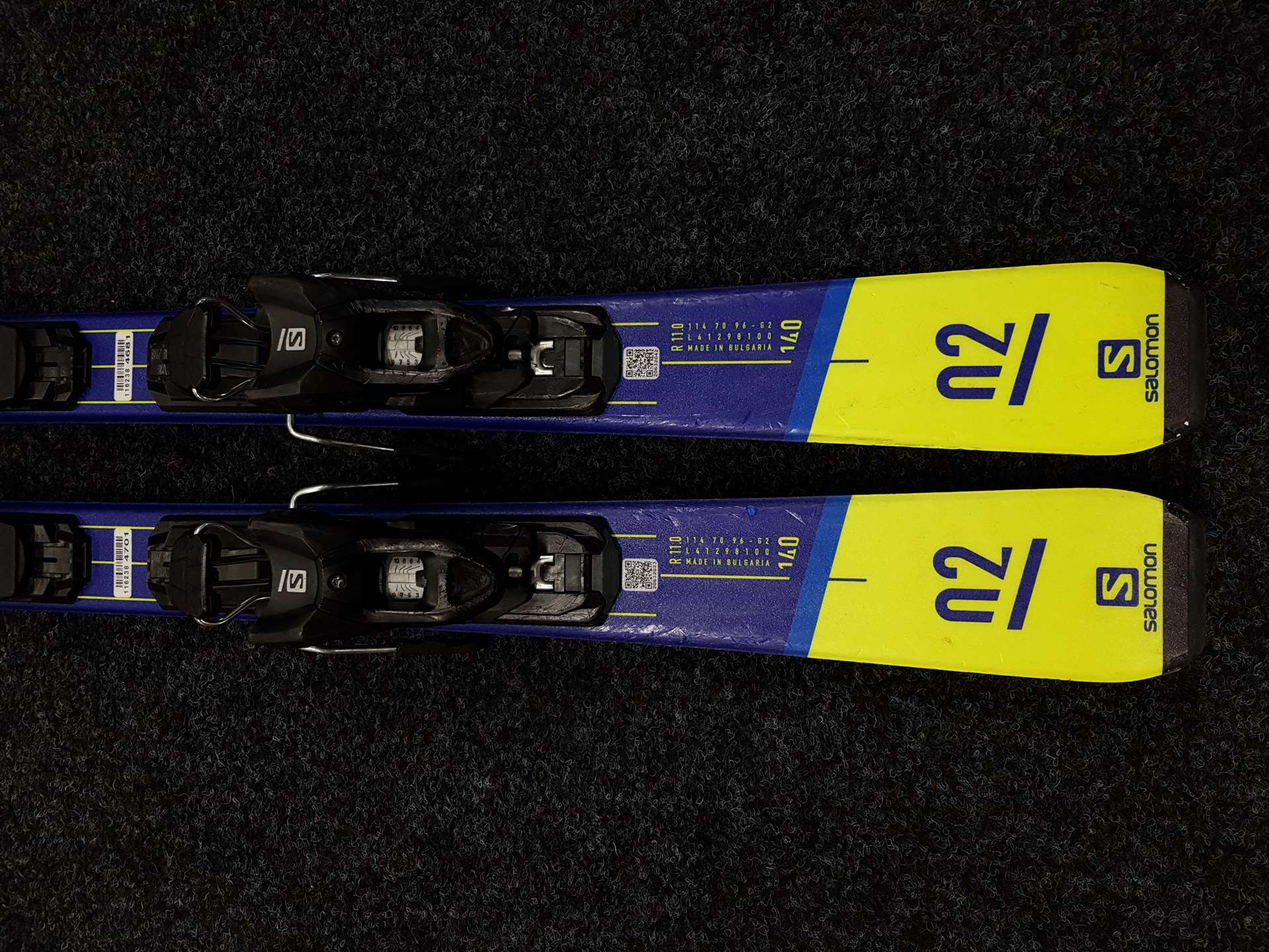 Skis SALOMON Max d'occasion + fixations Salomon M10