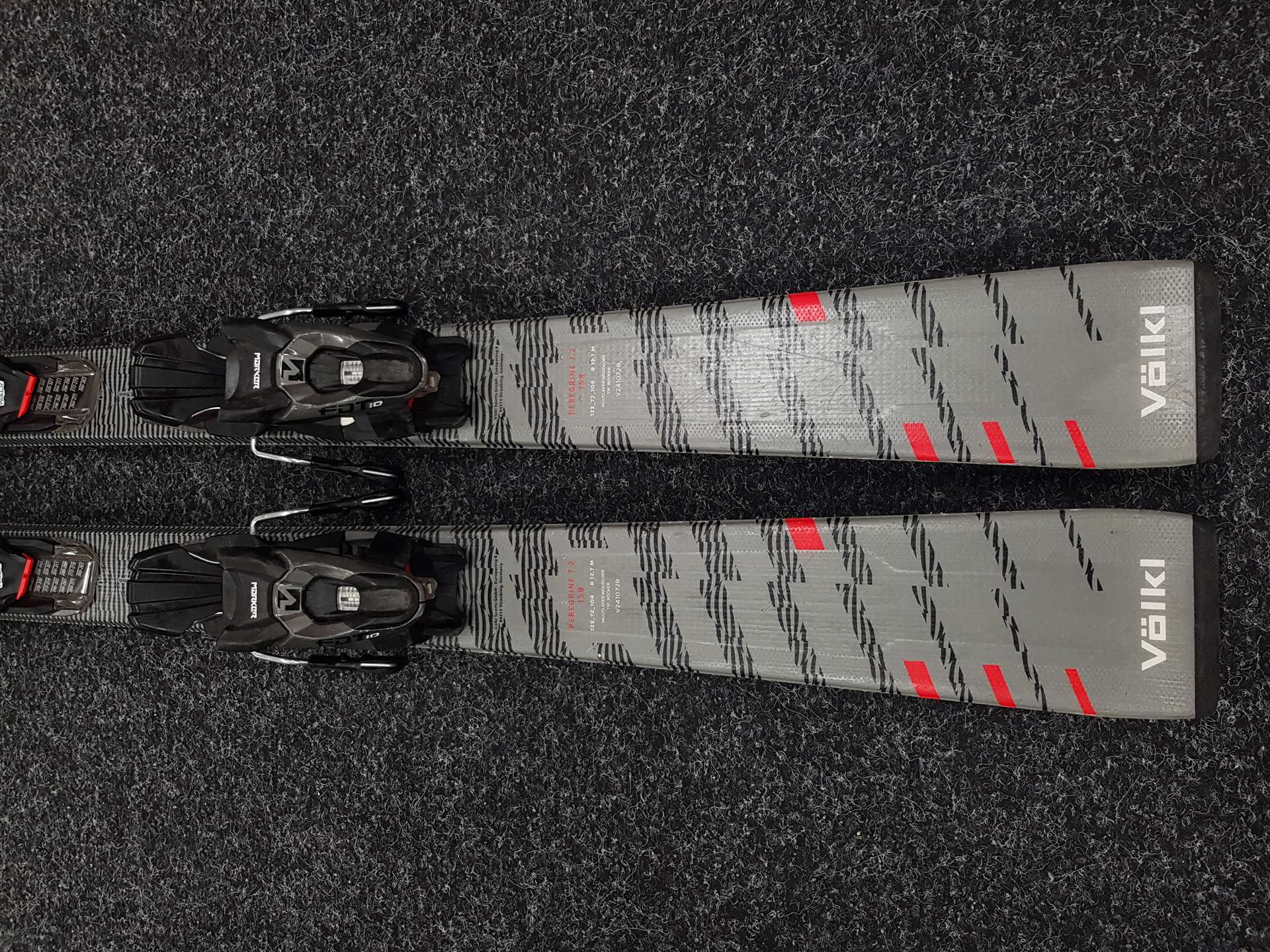 Gebrauchte Ski VÖLKL Peregrine 7.2 + Bindungen Marker FDT 10