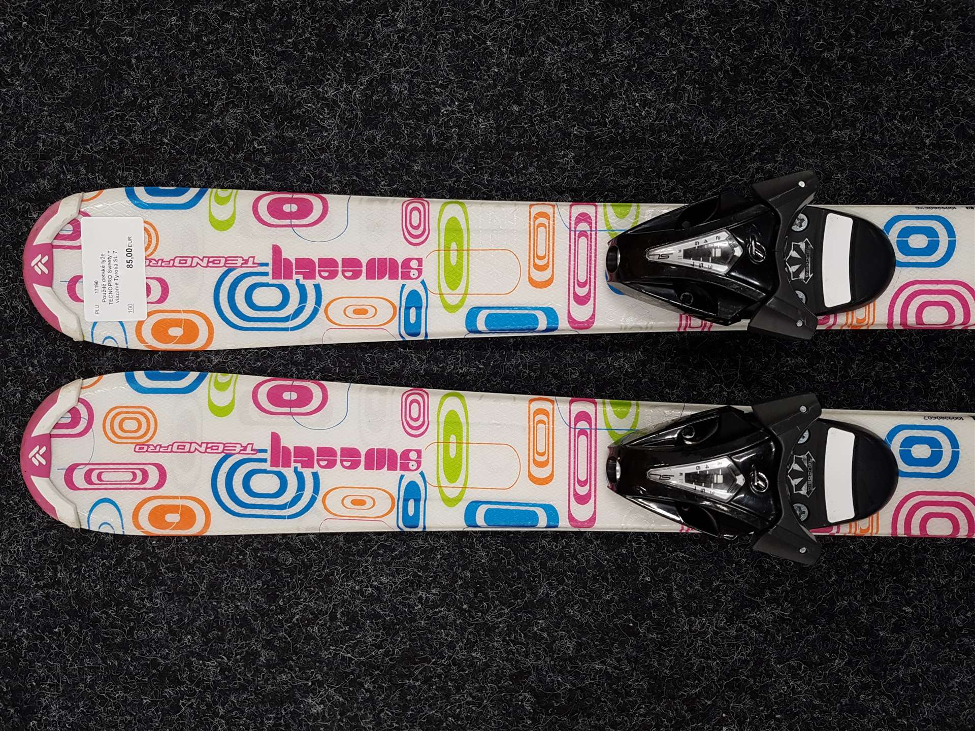 Použité detské lyže TECNOPRO Sweety + viazanie Tyrolia SL 7