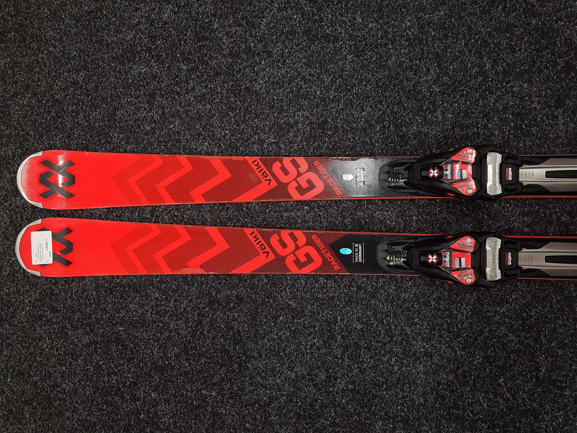 Gebrauchte VÖLKL Racetiger GS Ski + Marker R Motion 12 Bindungen