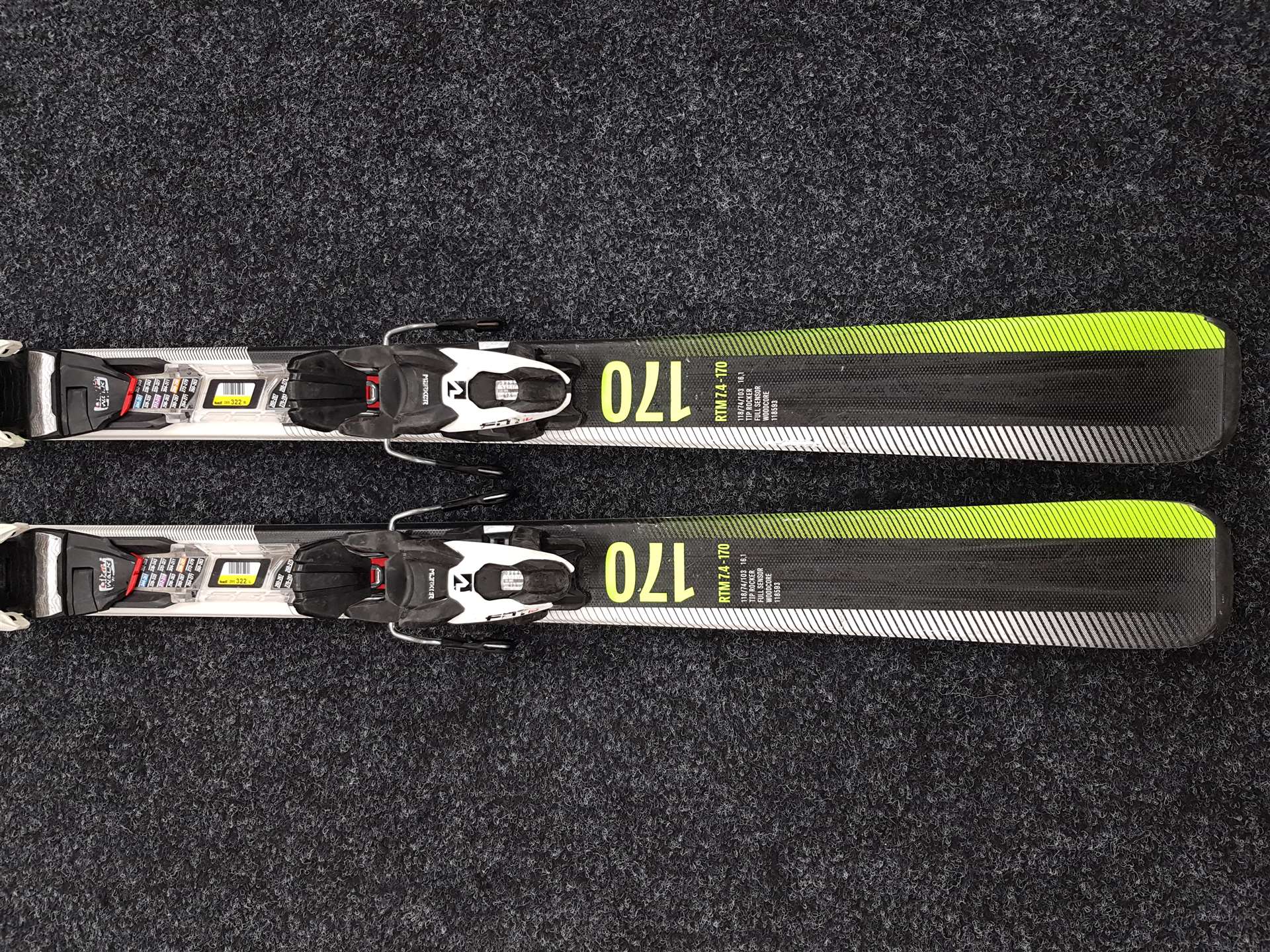 Použité lyže VOLKL RTM 7.4 + vázání Marker FDT 10