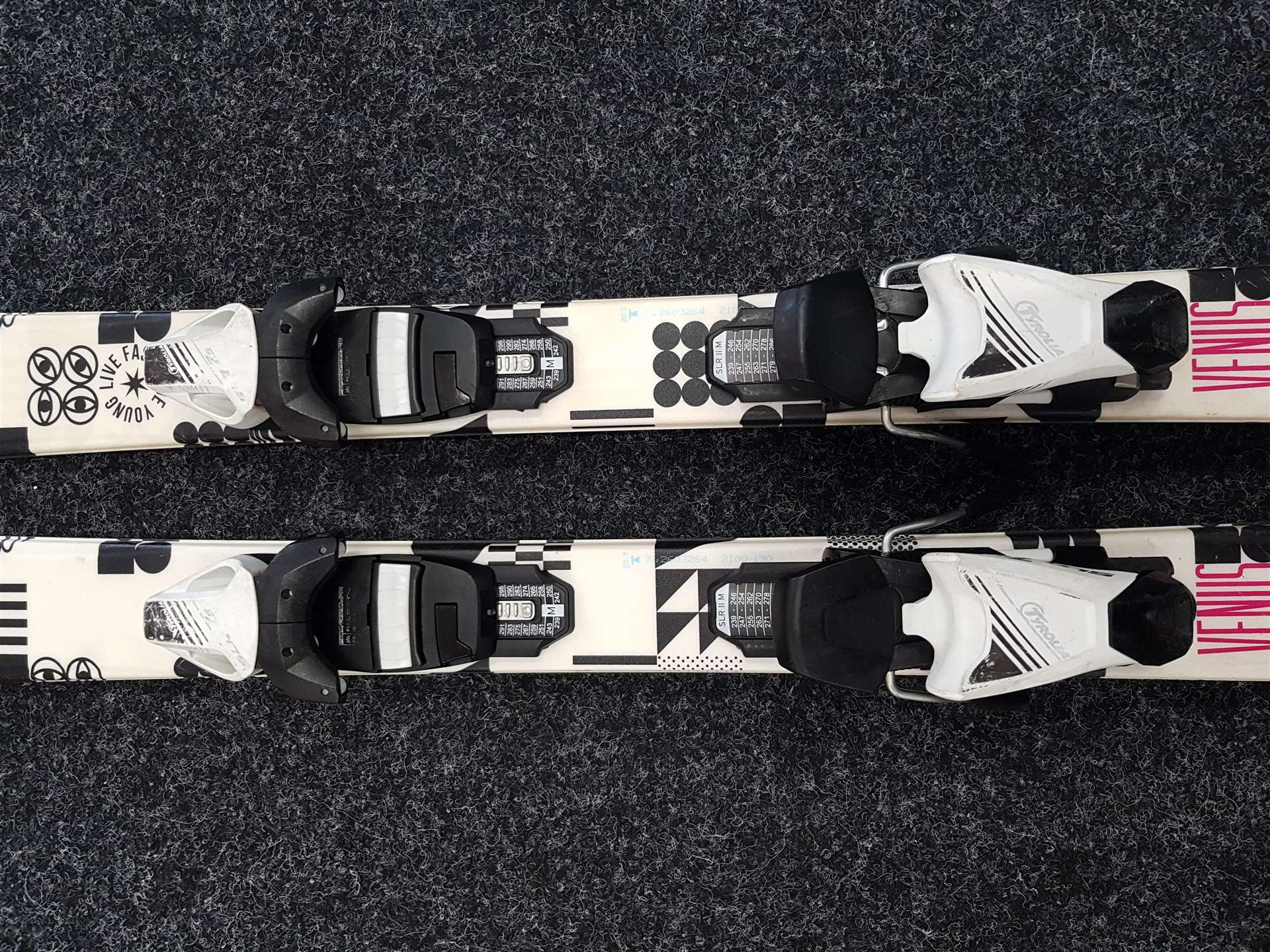 Použité detské lyže SPORTEN Venus 130 + viazanie Tyrolia SLR 7.5