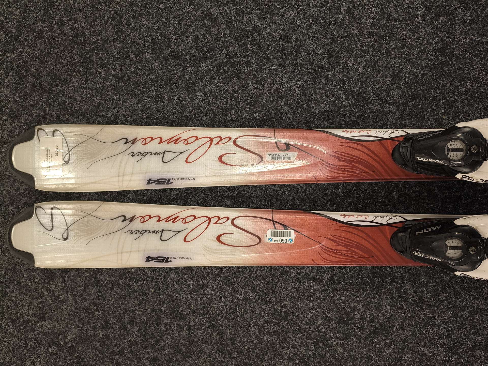 Použité lyže SALOMON Amber Origins + vázání Salomon 9